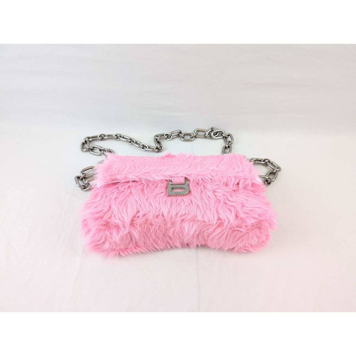 Balenciaga o1rshd1 Size: OS / Fake Fur Shoulder Bag in Pink Size ONE SIZE - 11 Thumbnail