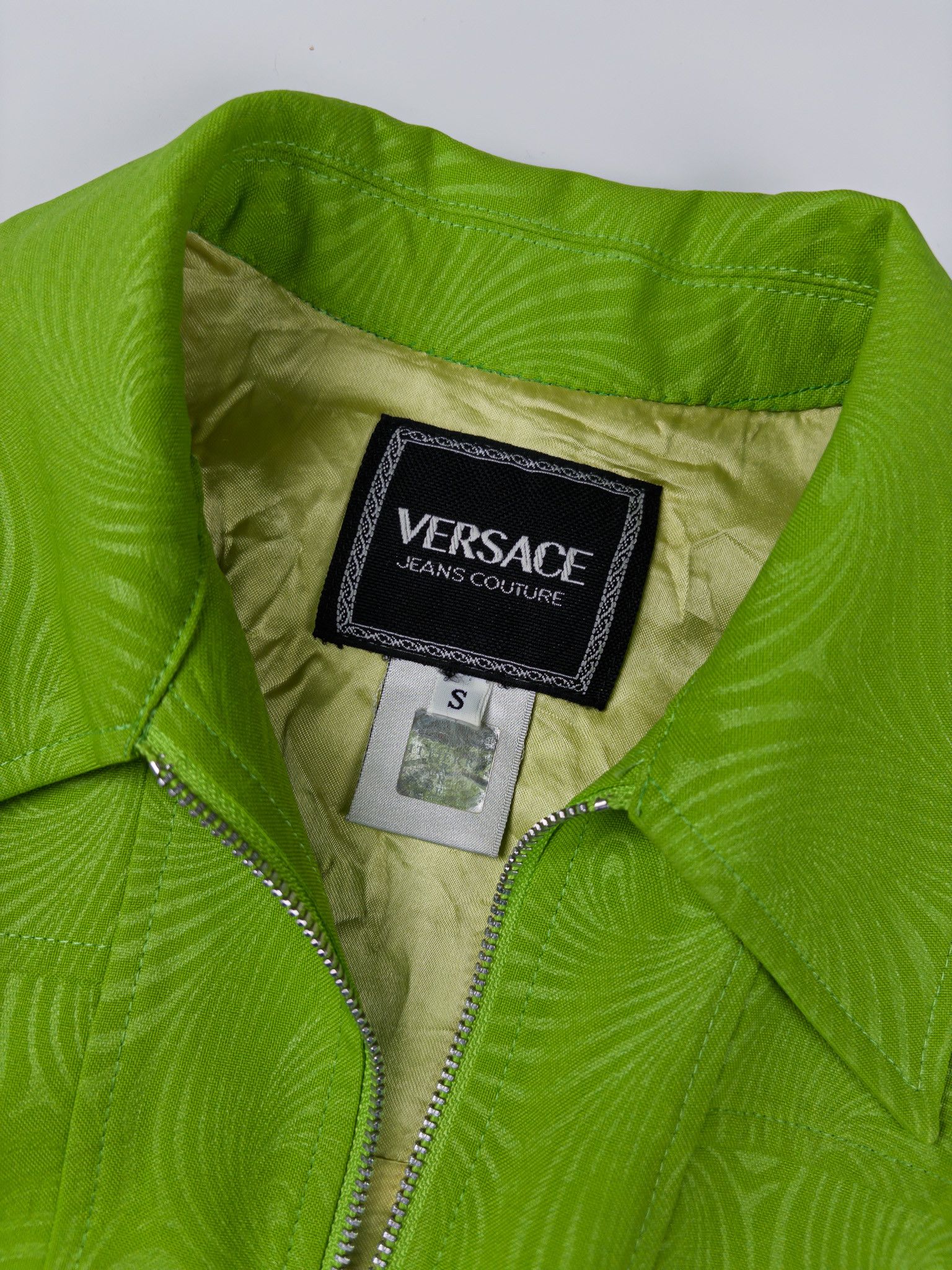 Versace Versace Jeans Couture Lime Green Swirl Jacket - Size S Size S / US 4 / IT 40 - 5 Thumbnail