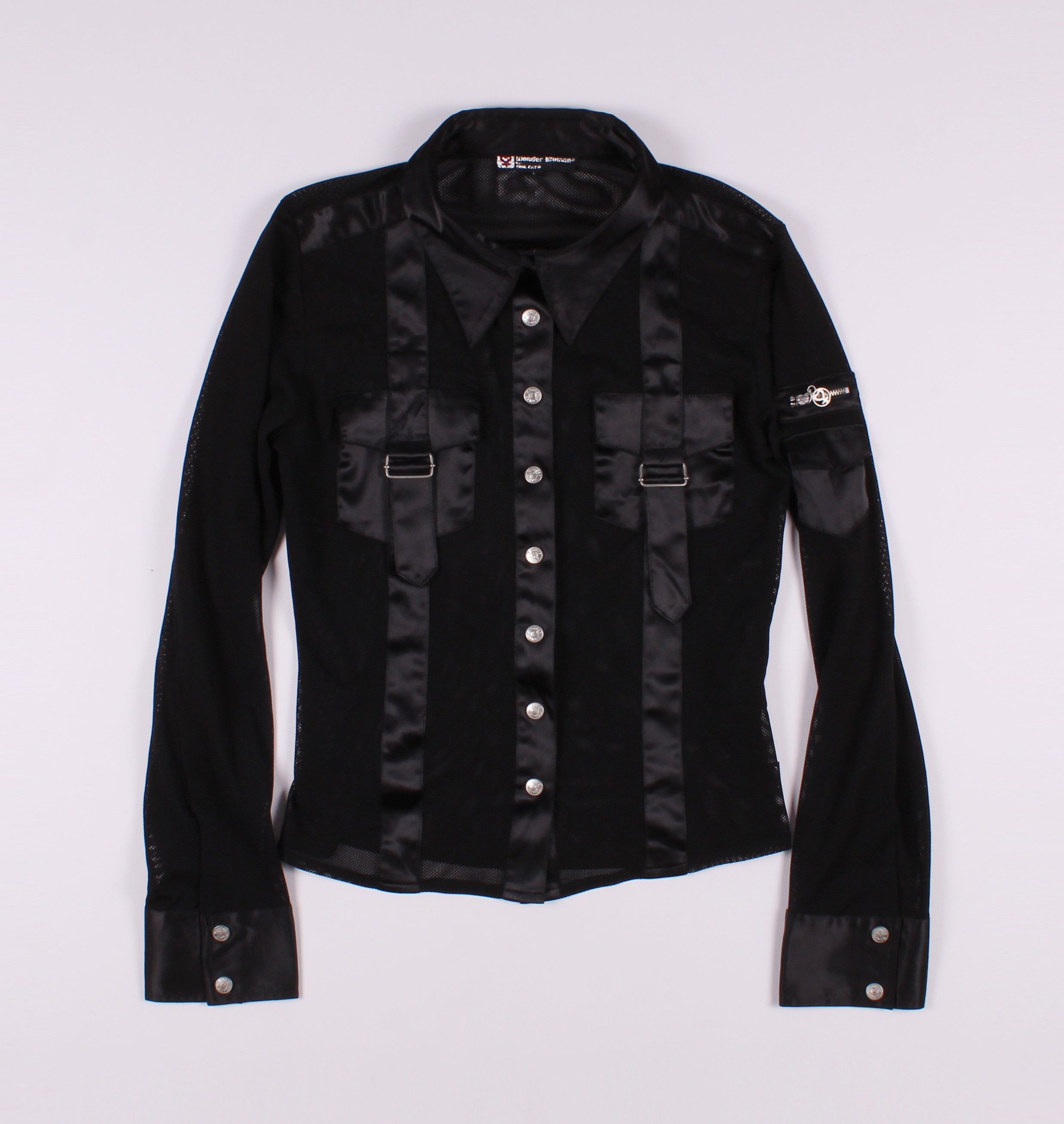 Vintage Vintage Y2K Grunge Goth Net Long Sleeve Shirt Size L / US 10 / IT 46 - 4 Thumbnail