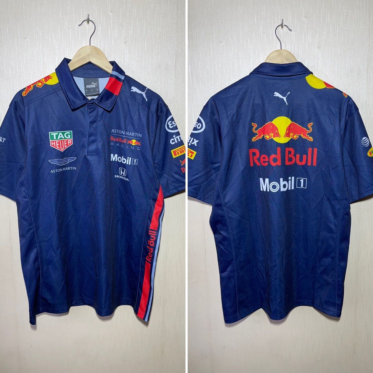 Vintage Puma Red Bull racing streetwear polo shirt Size US XL / EU 56 / 4 - 1 Thumbnail