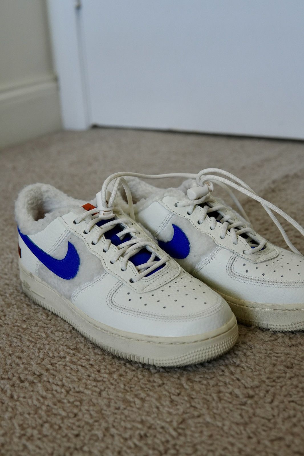 Nike Nike Air Force 1 '07 Sail Racer Blue Sherpa Fleece Size US 7.5 / IT 37.5 - 7 Thumbnail