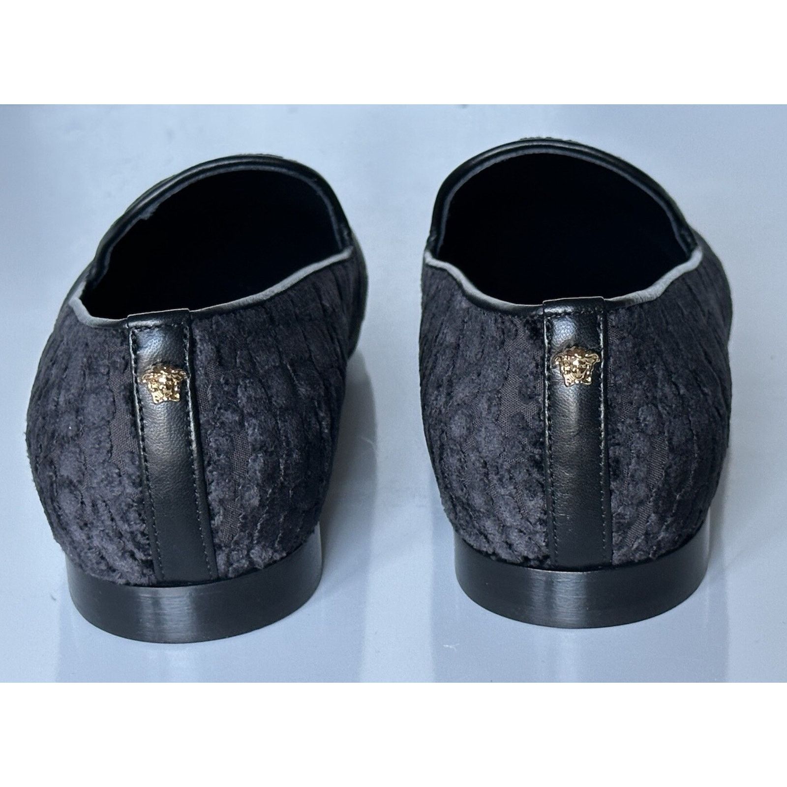 Versace VERSACE Men's Black Velvet Loafers Shoes 9 US 1003792 Size US 9 / EU 42 - 7 Thumbnail
