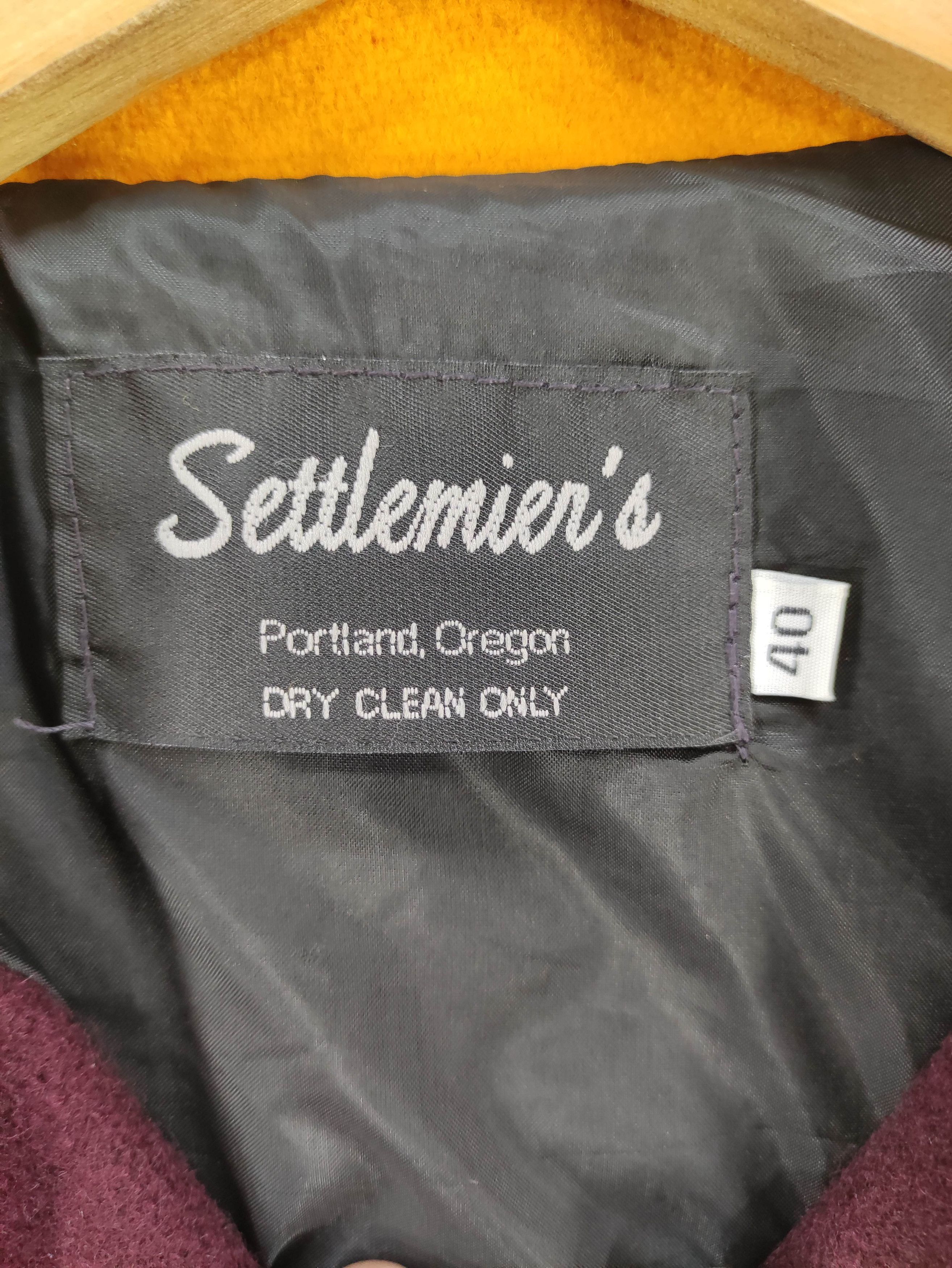 Vintage Vintage Varsity Jacket Settlemien Wool Snap Button Size US L / EU 52-54 / 3 - 5 Thumbnail