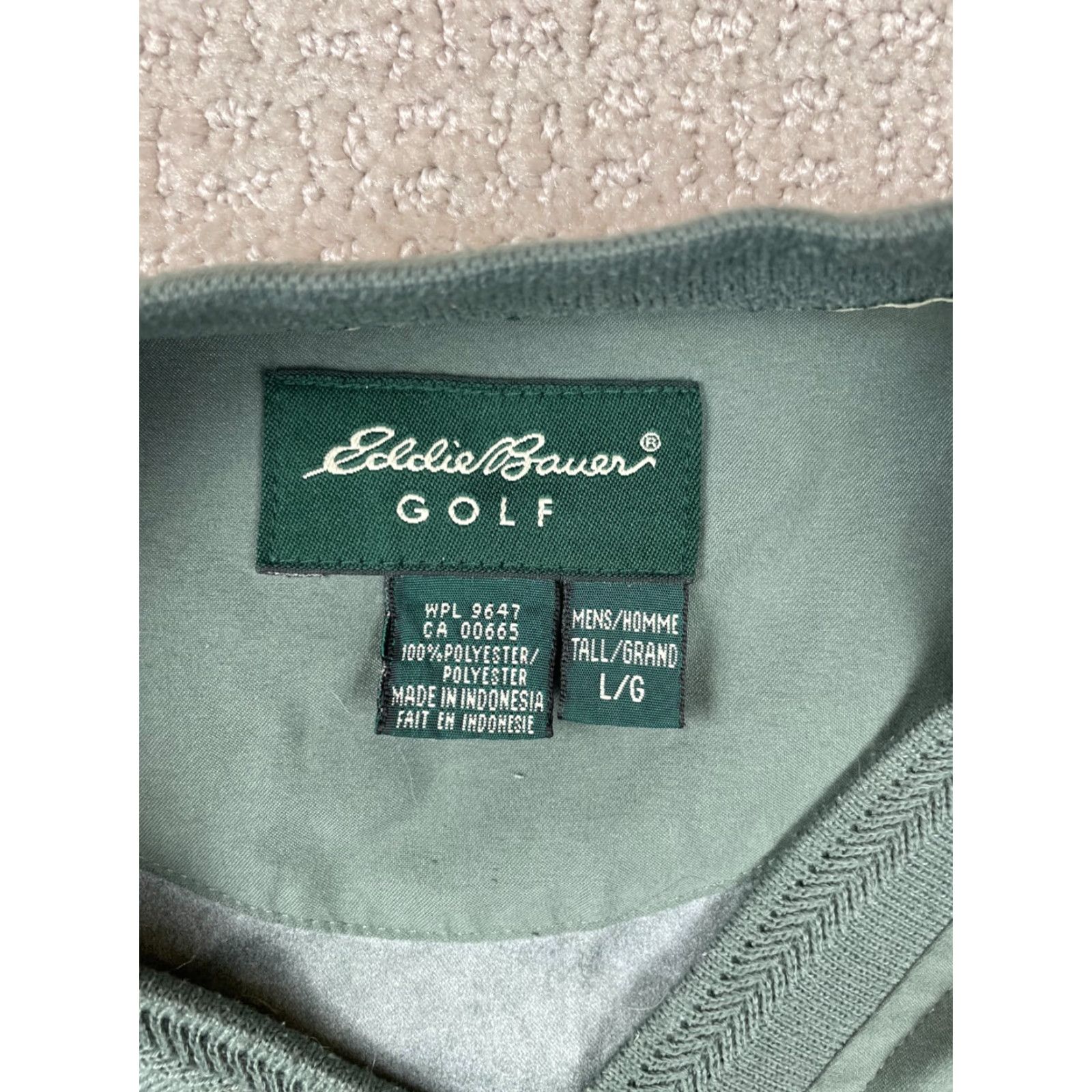 Eddie Bauer VINTAGE Eddie Bauer Golf Windbreaker Jacket Mens Large Green V Neck Pullover 90s Size US L / EU 52-54 / 3 - 5 Thumbnail