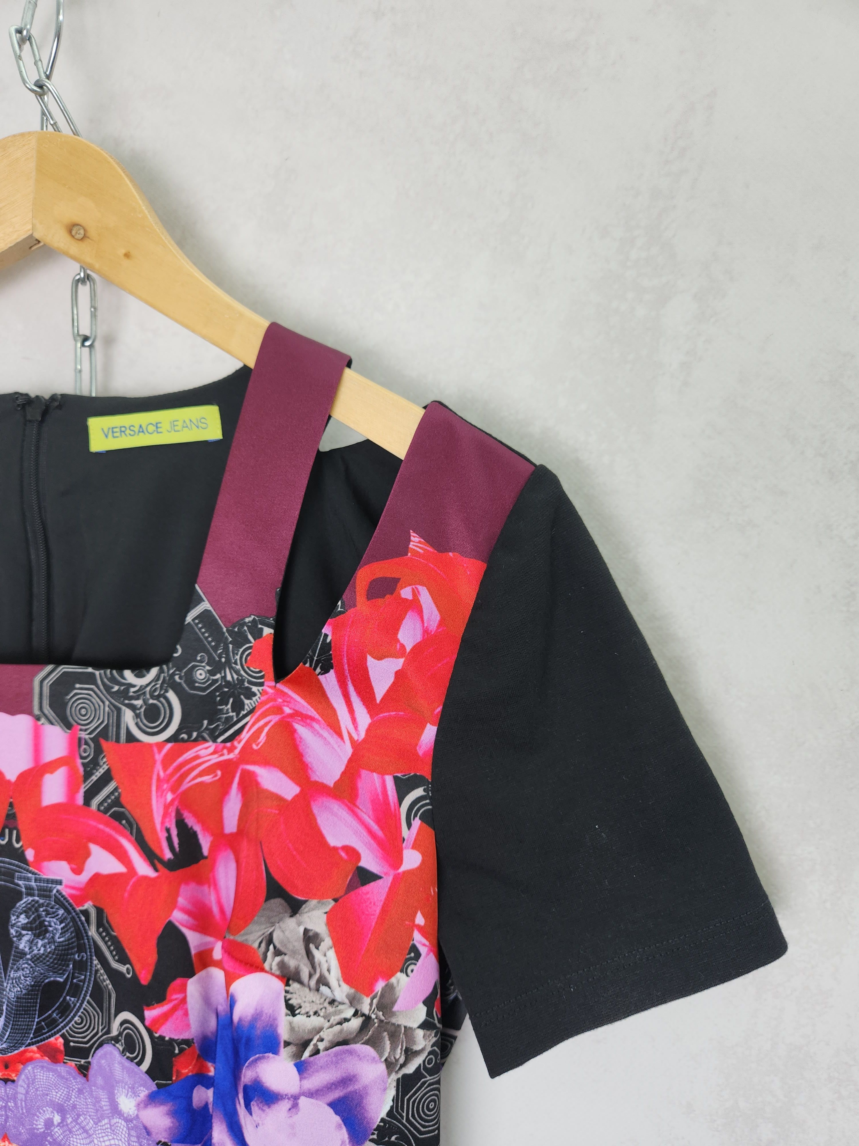 Versace Versace jeans colorfull floral A-line dress Size M / US 6-8 / IT 42-44 - 6 Thumbnail