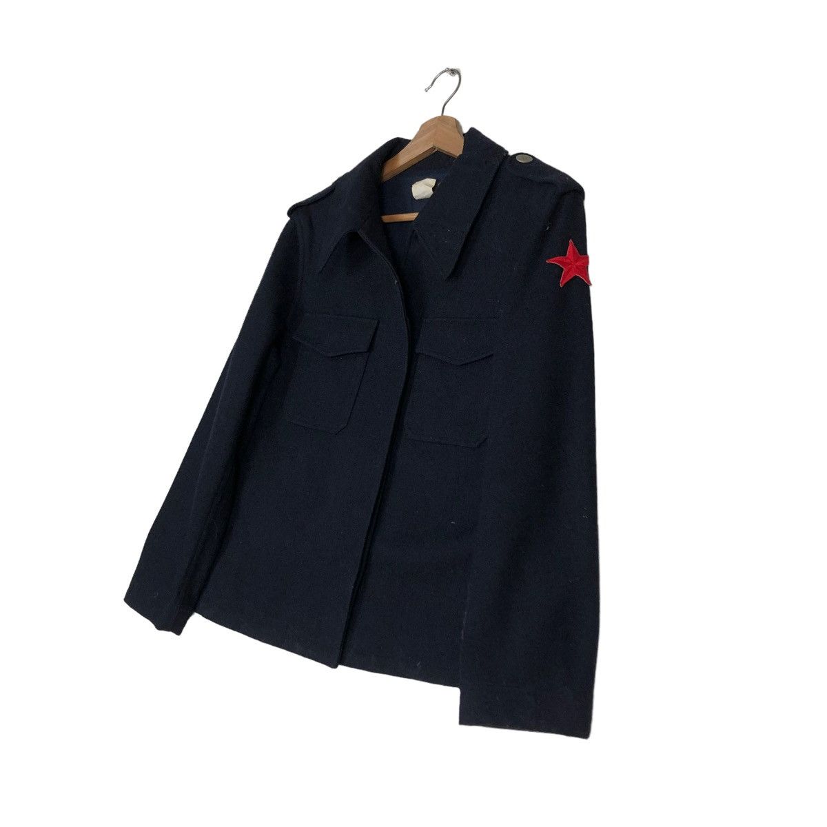 agnes b. 🔥VINTAGE CROPPED WOOL JACKET AGNES B. MILITARY DESIGN Size US S / EU 44-46 / 1 - 2 Thumbnail