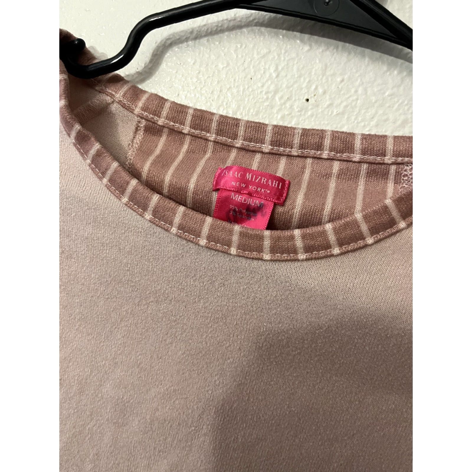 Isaac Mizrahi Isaac Mizrahi Live! Essentials Crew Neck Long Sleeve T-Shirt Pink Lounge Sleep M Size M / US 6-8 / IT 42-44 - 2 Thumbnail