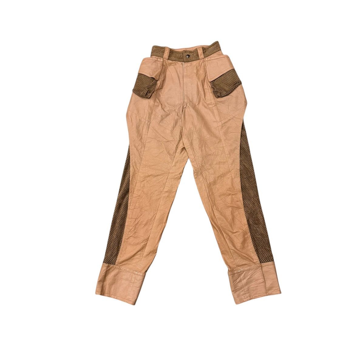 Vintage Kansai International Leather Like Polytab Rayon Pant
