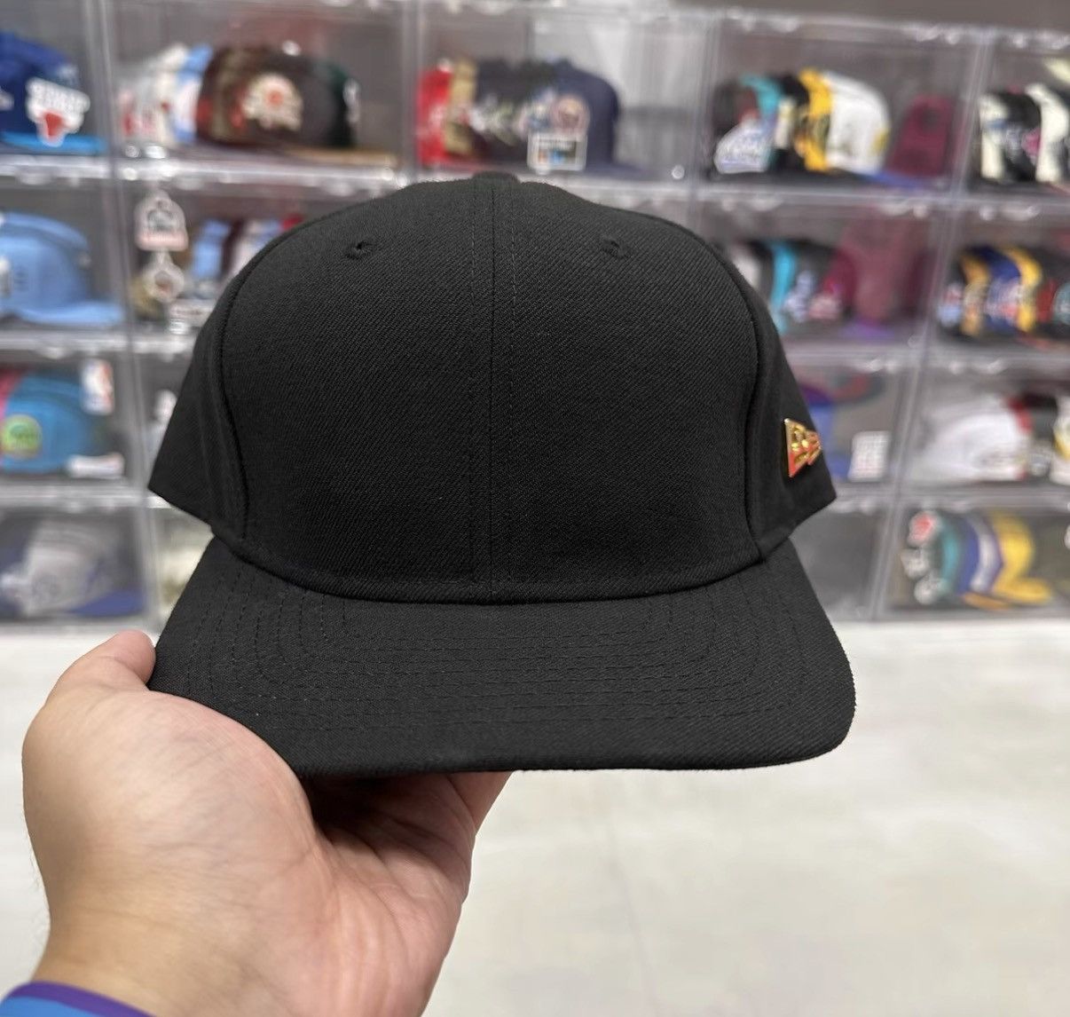 New Era New Era Solid Black Flat Brim Baseball Cap J32 Size ONE SIZE - 1 Thumbnail