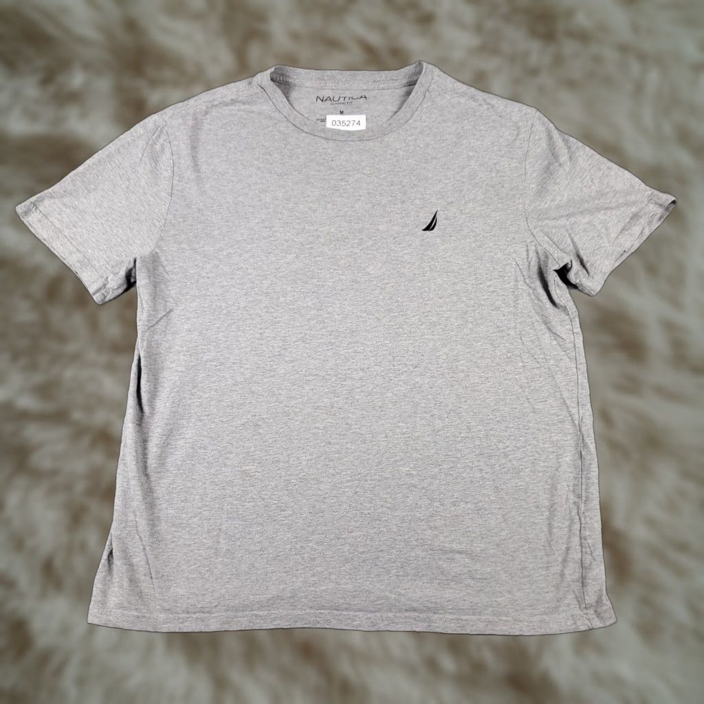 Nautica Nautica T-Shirt Mens Medium Gray Casual Short Sleeve Crew Neck Regular Fit Sports Size US M / EU 48-50 / 2 - 1 Thumbnail