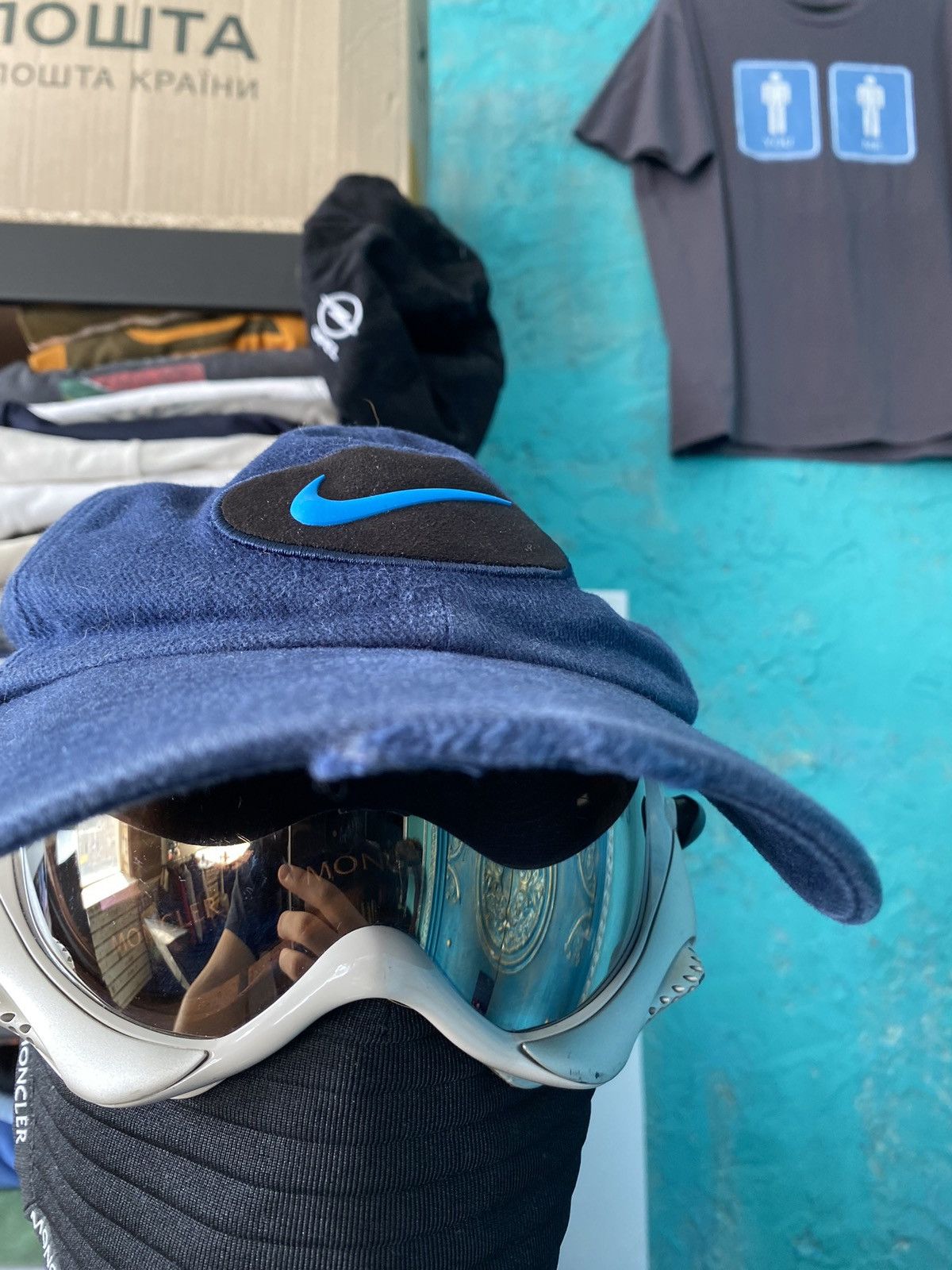 Nike × Vintage VNTG Nike Big Swoosh OS Mens Cap OG y2k Size ONE SIZE - 4 Thumbnail