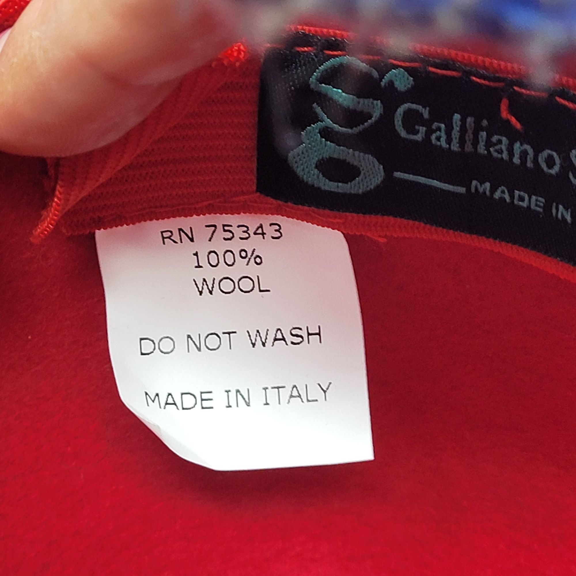 Other Galliano Sorbatti Red Wool Cloche Hat Italy Black Beaded Bow Size ONE SIZE - 4 Thumbnail