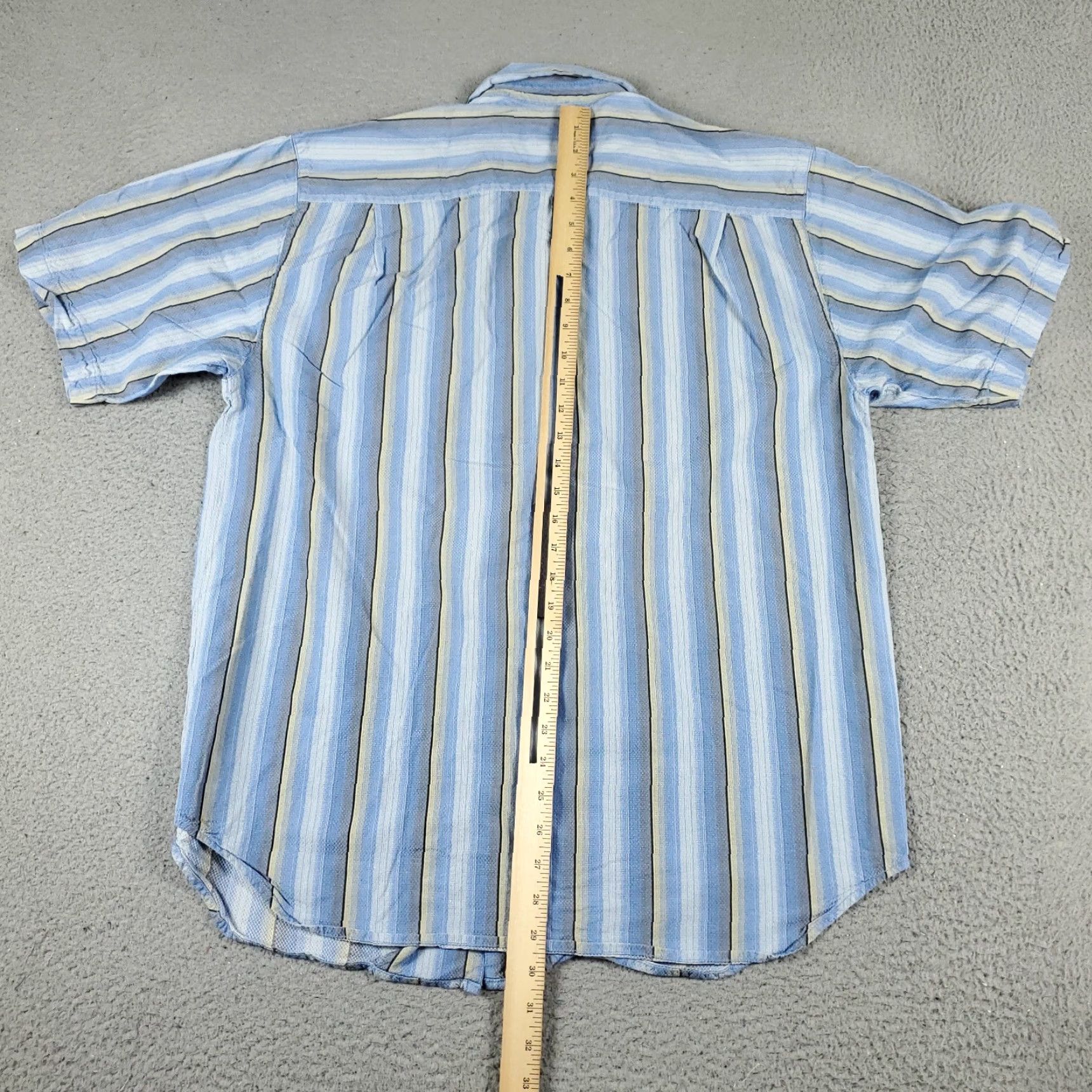 Tommy Bahama Tommy Bahama Shirt Mens M Blue Striped Hawaiian Button-Up Short Sleeve Silk Size US M / EU 48-50 / 2 - 3 Thumbnail