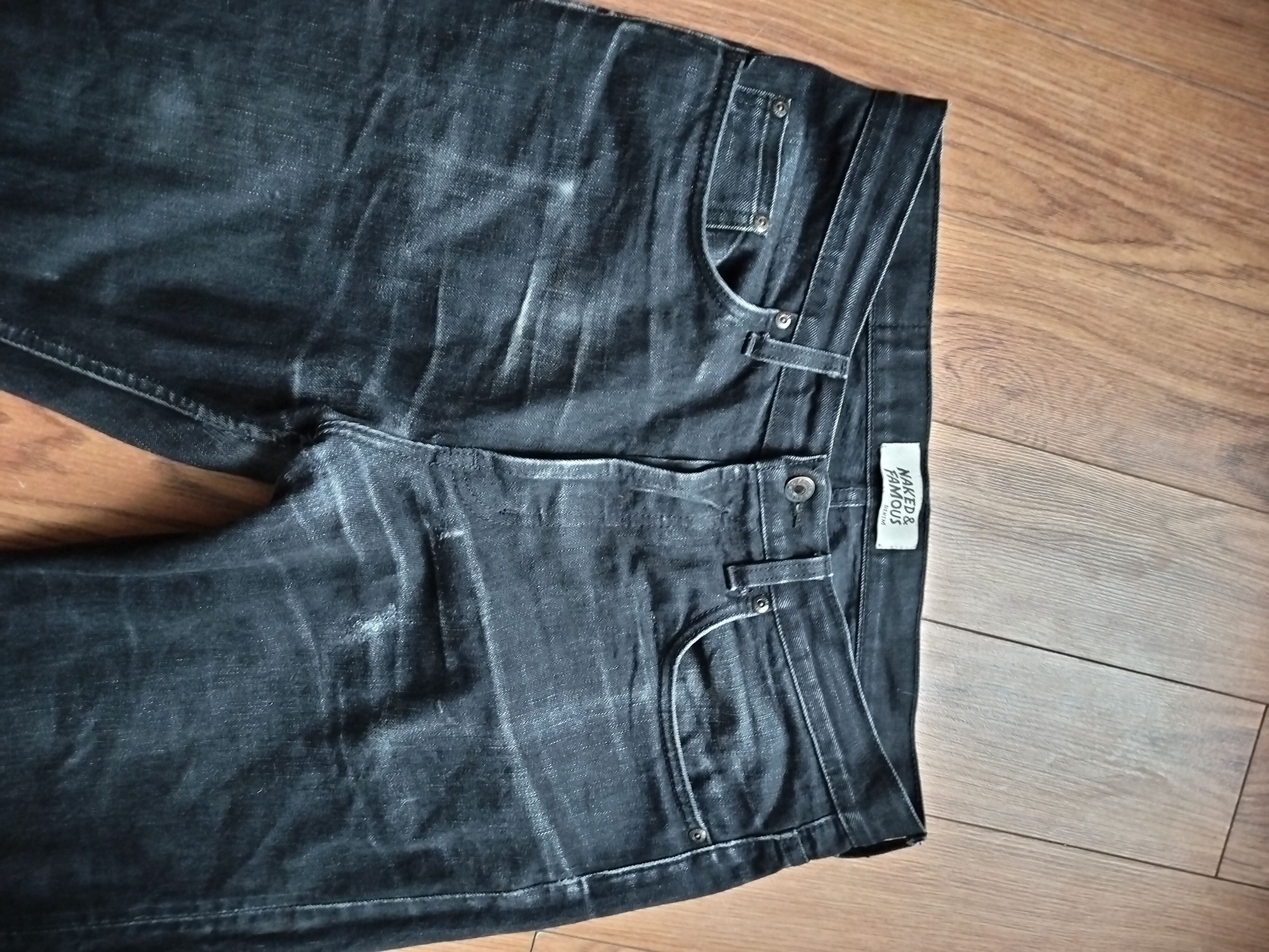 Naked & Famous Naked and Famous Black Denim Easy Guy 33 Size US 33 - 3 Thumbnail