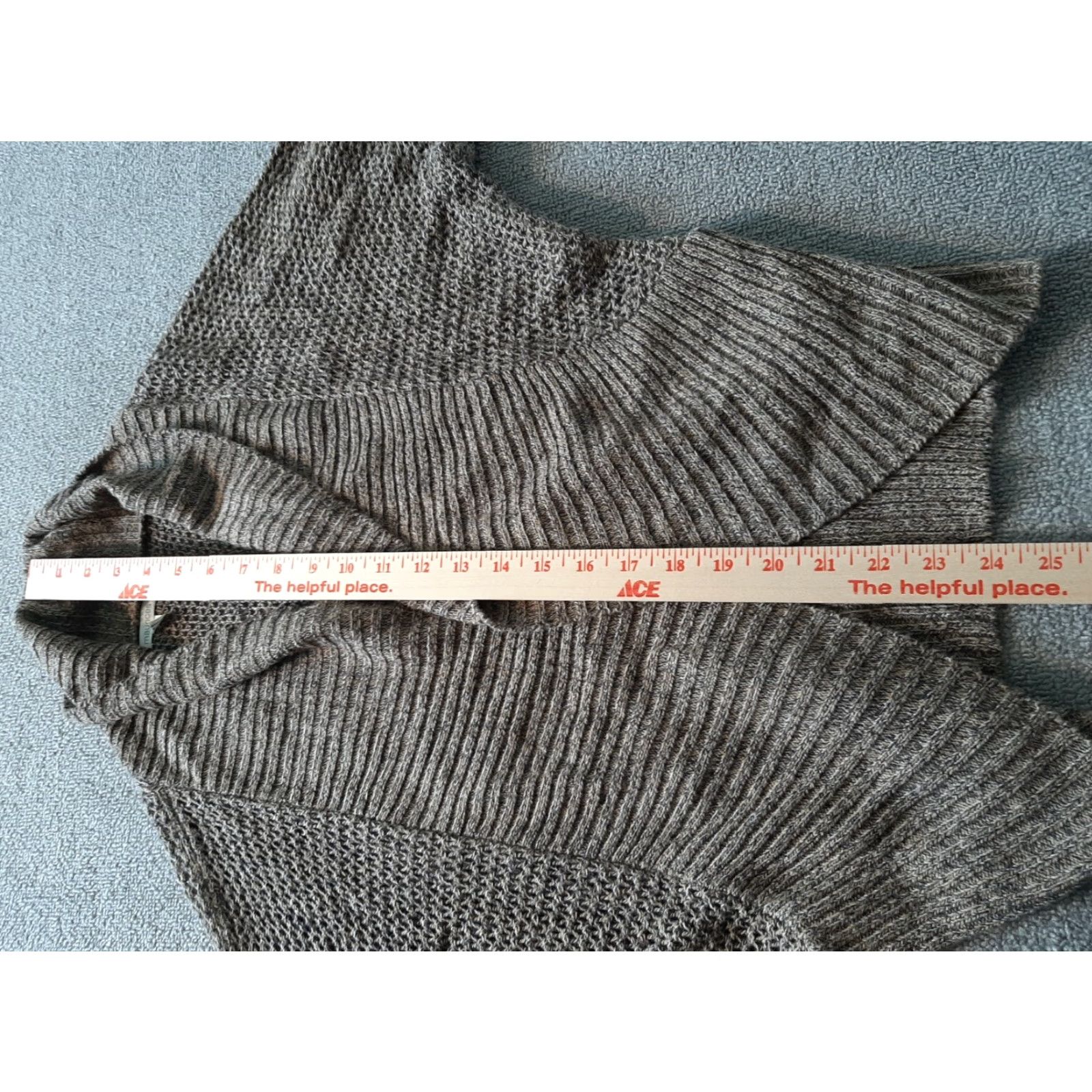 Vintage Maurices Cardigan Open Front M Medium Brown Tan 3/4 Sleeve Knit Womens Cardigan Size M / US 6-8 / IT 42-44 - 3 Thumbnail