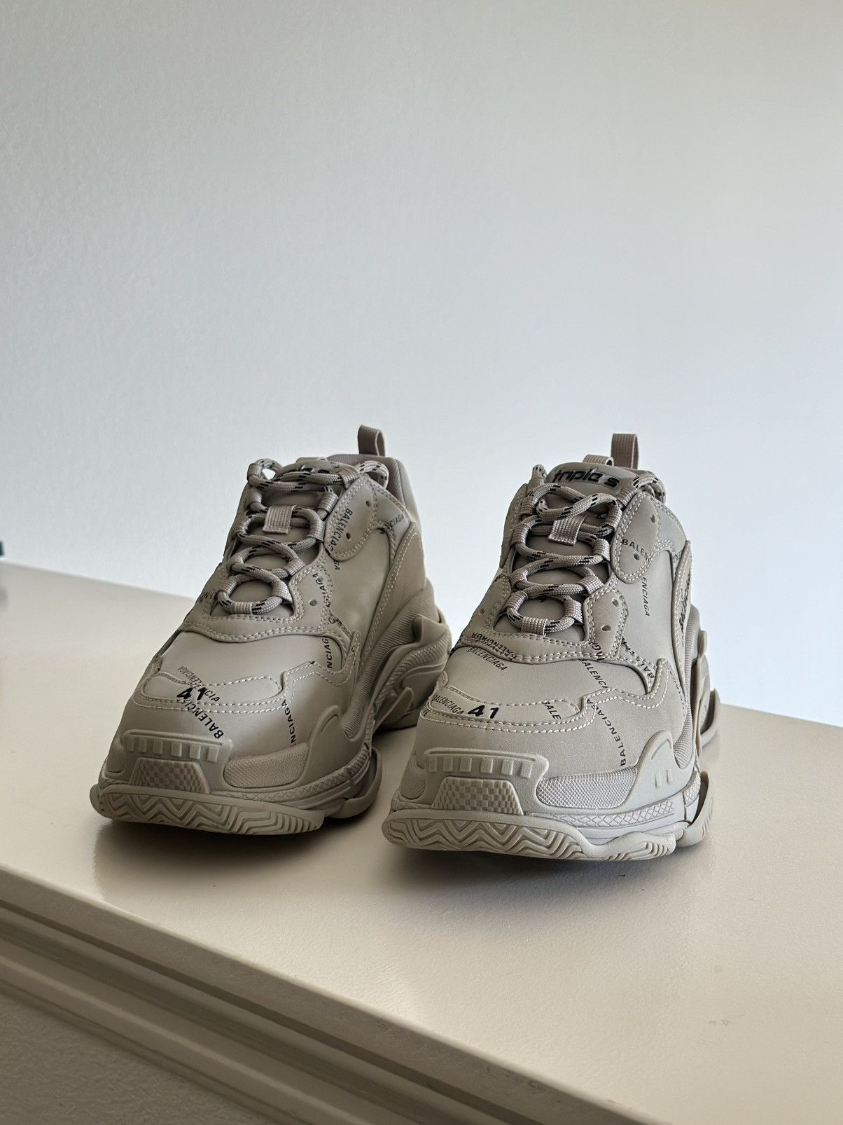 Balenciaga Balenciaga Triple S All Over Logo Sneaker Size US 8 / EU 41 - 5 Thumbnail