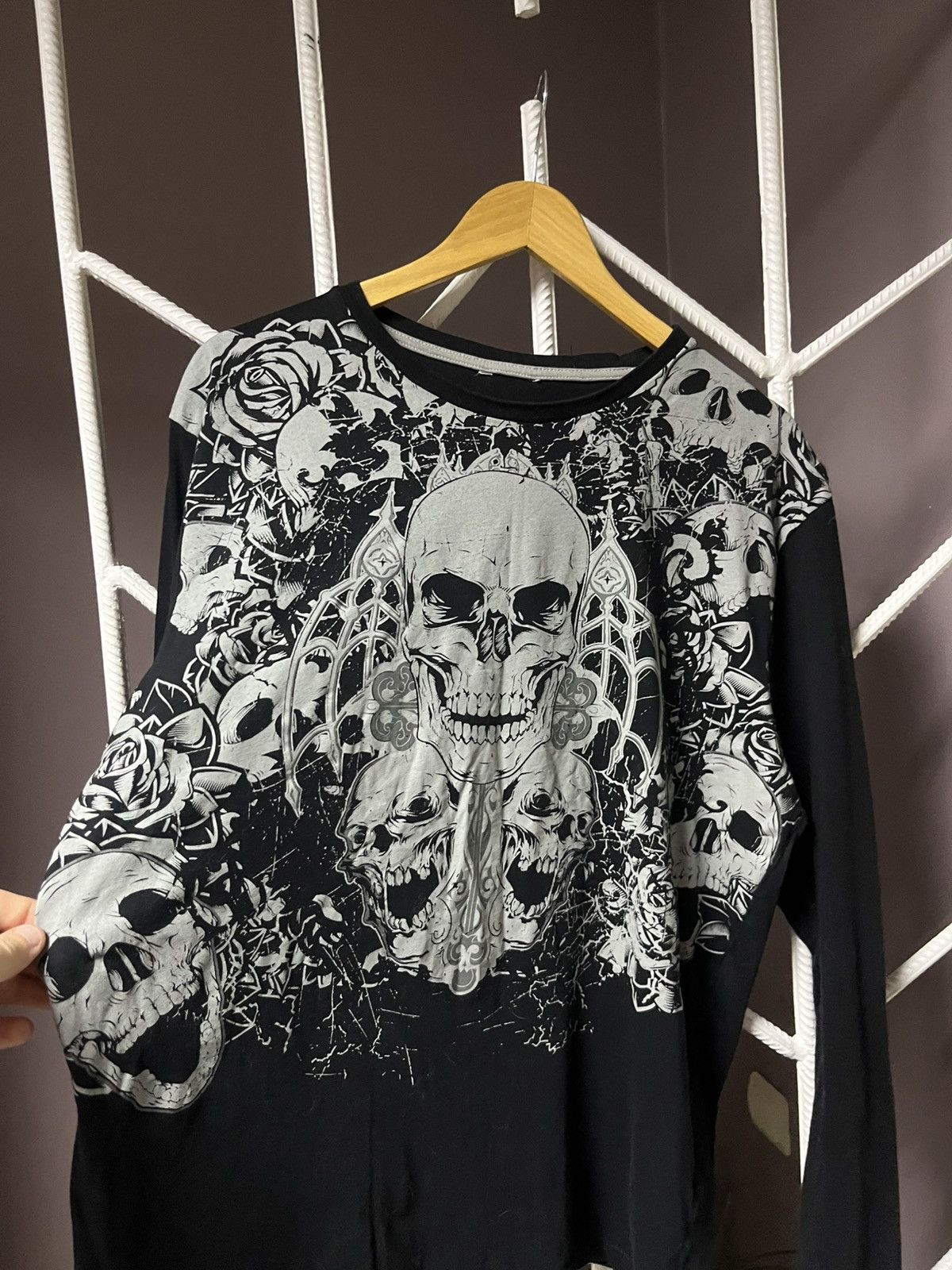 Affliction Vintage Y2K Skeleton Affliction Style MMA Elite Longsleeve Size US L / EU 52-54 / 3 - 2 Thumbnail