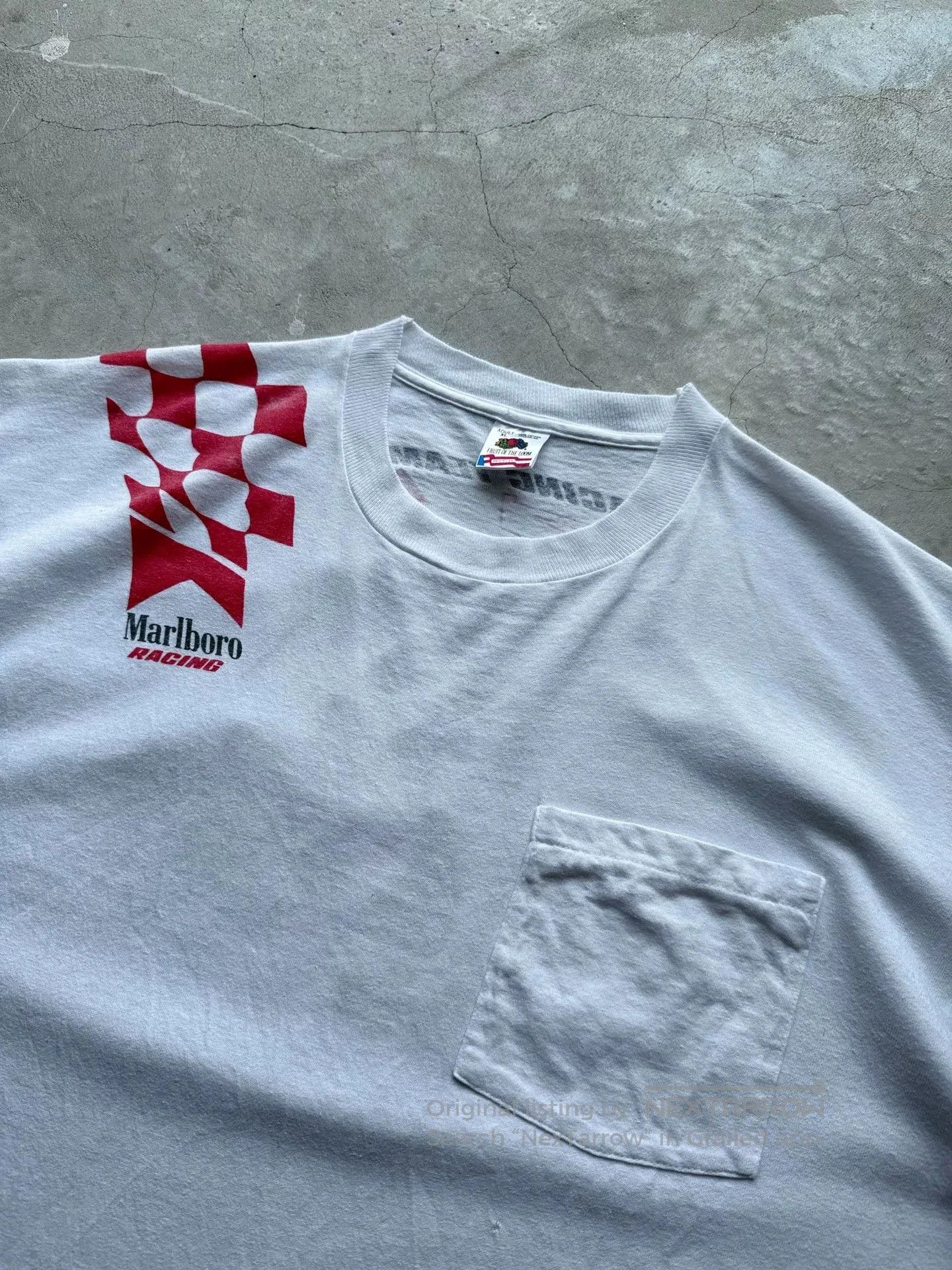 Vintage Vintage 90s Marlboro Racing Pocket Tee. Size US XL / EU 56 / 4 - 3 Thumbnail