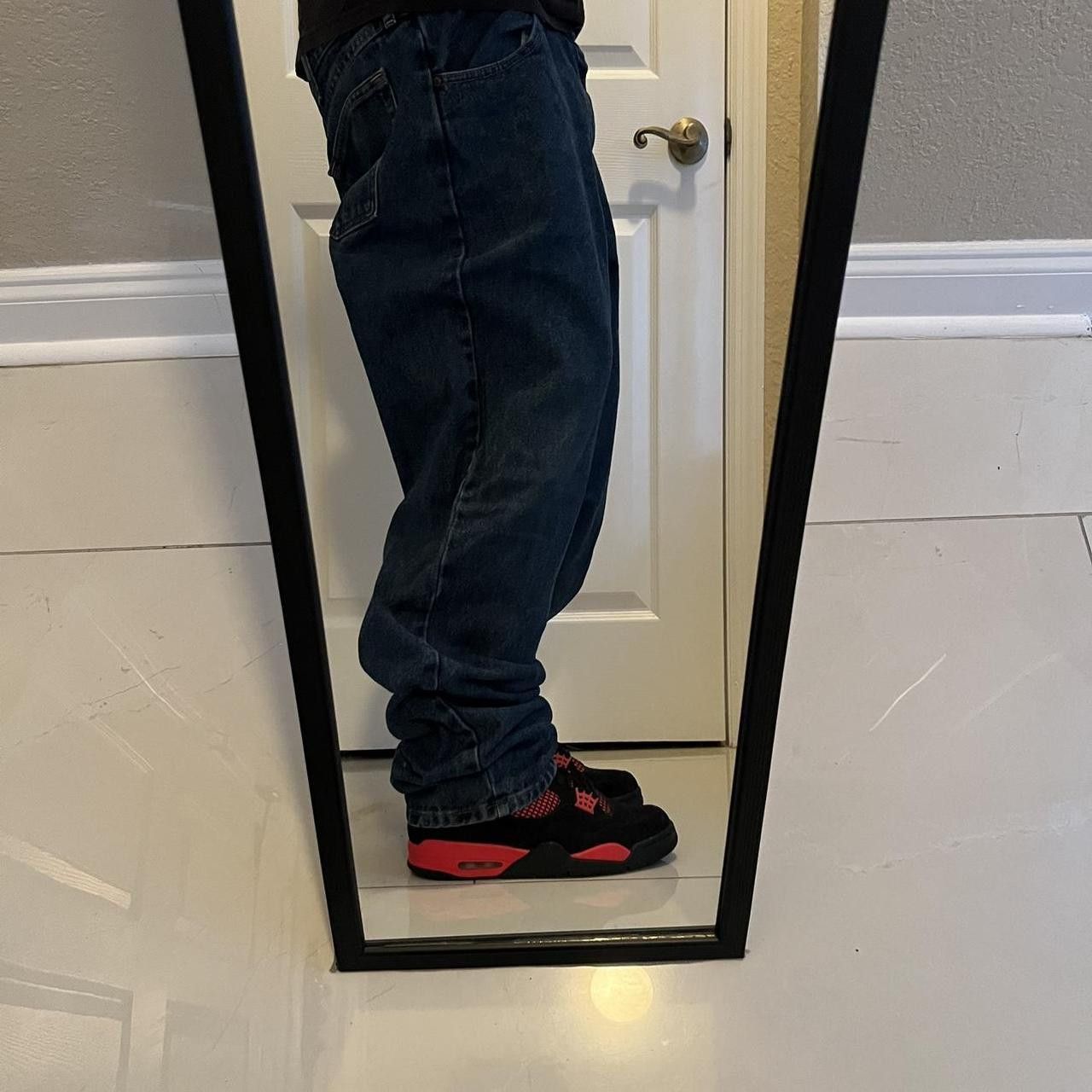 Vintage Vintage Y2K/2000s Super Baggy Grunge Dark Wash Wrangler Denim Jeans! Size US 40 / EU 56 - 2 Thumbnail