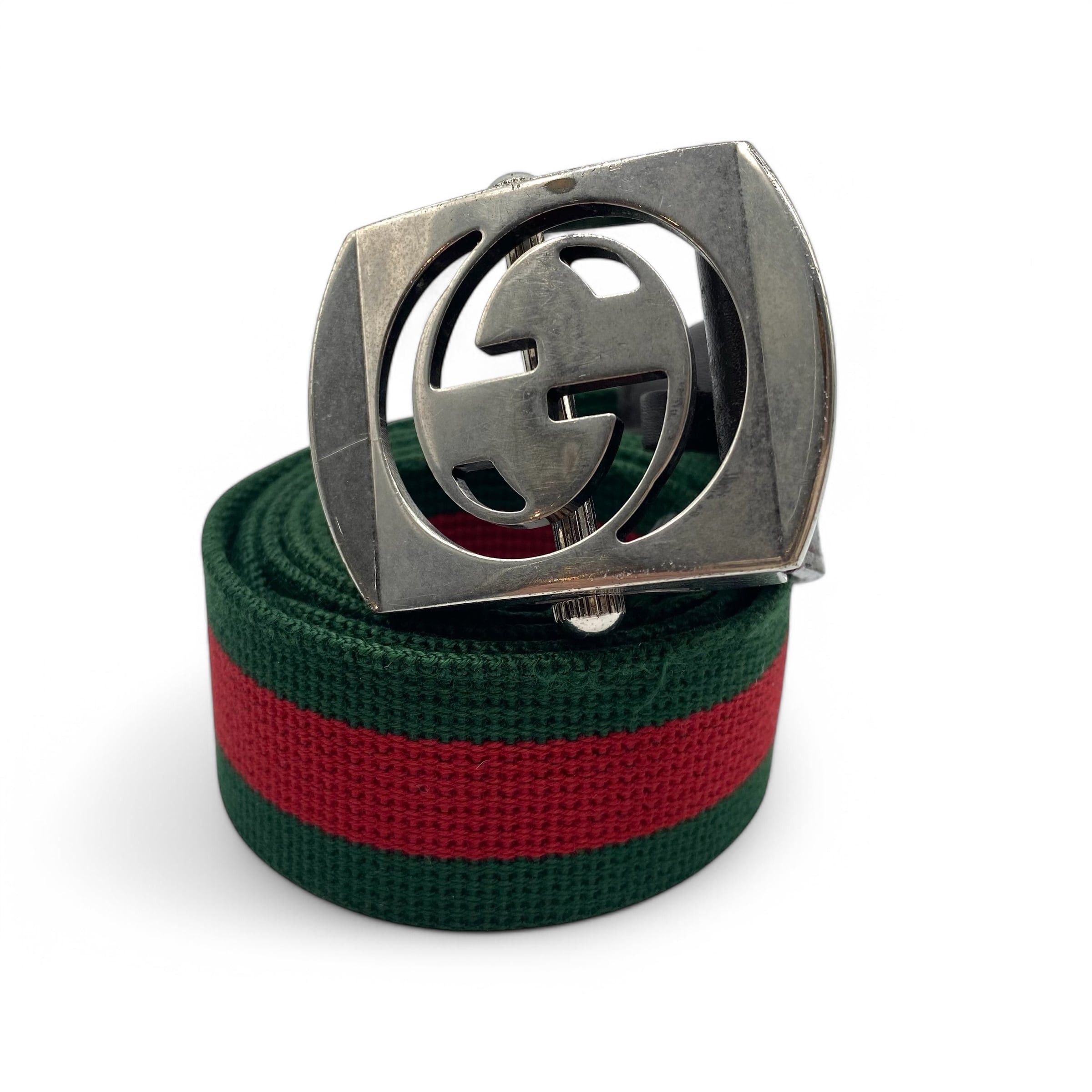 Gucci Vintage Gucci Shelly Line Belt Web Line Size ONE SIZE - 4 Thumbnail