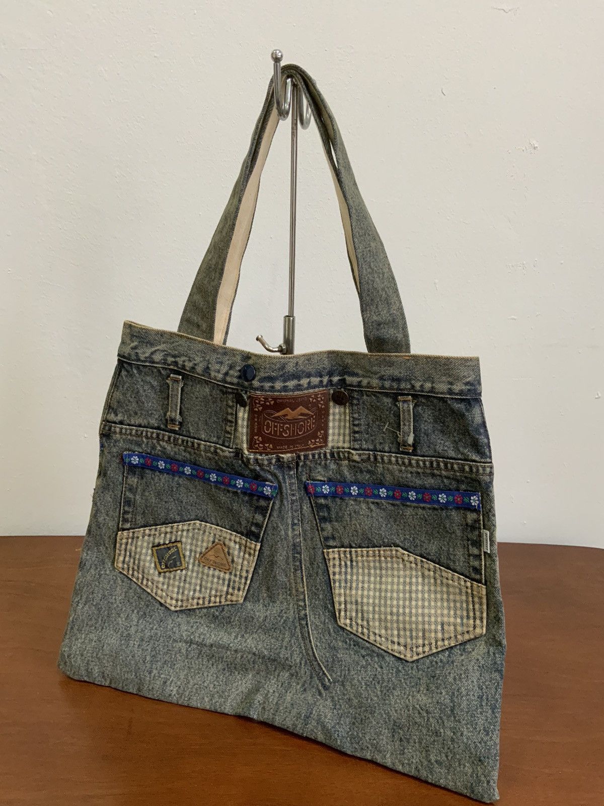 If Six Was Nine Offshore Italian Custom Denim Patchwork Tote Bag Size ONE SIZE - 3 Thumbnail