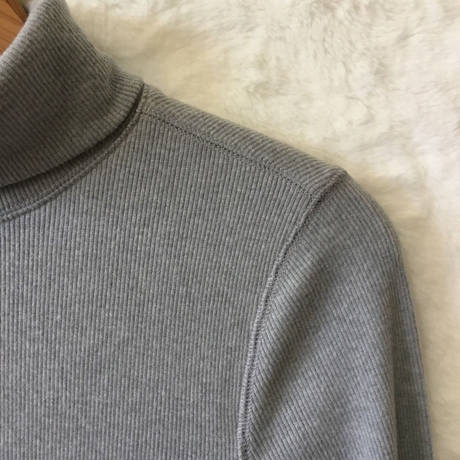 Other UpWest Gray Cozy Rib Long Sleeve Turtleneck Dress Size M / US 6-8 / IT 42-44 - 6 Thumbnail