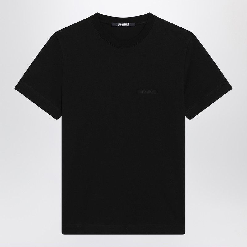 Jacquemus Jacquemus T-Shirt In Cotone Nera Con Logo Size L / US 10 / IT 46 - 1 Thumbnail