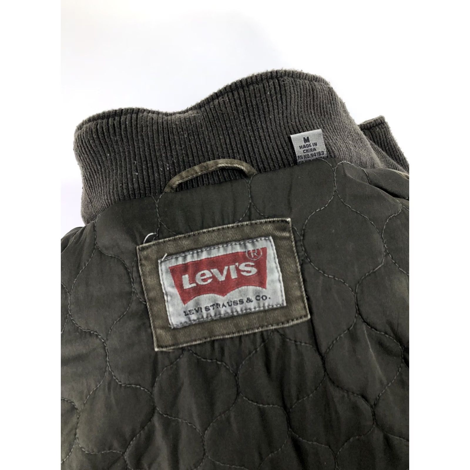 Levi's LEVI STRAUSS - QUILT LINED Military Jacket Trucker Heavy Duty Cotton Blend Dark Military Brownish Green Mens M Size US M / EU 48-50 / 2 - 7 Thumbnail