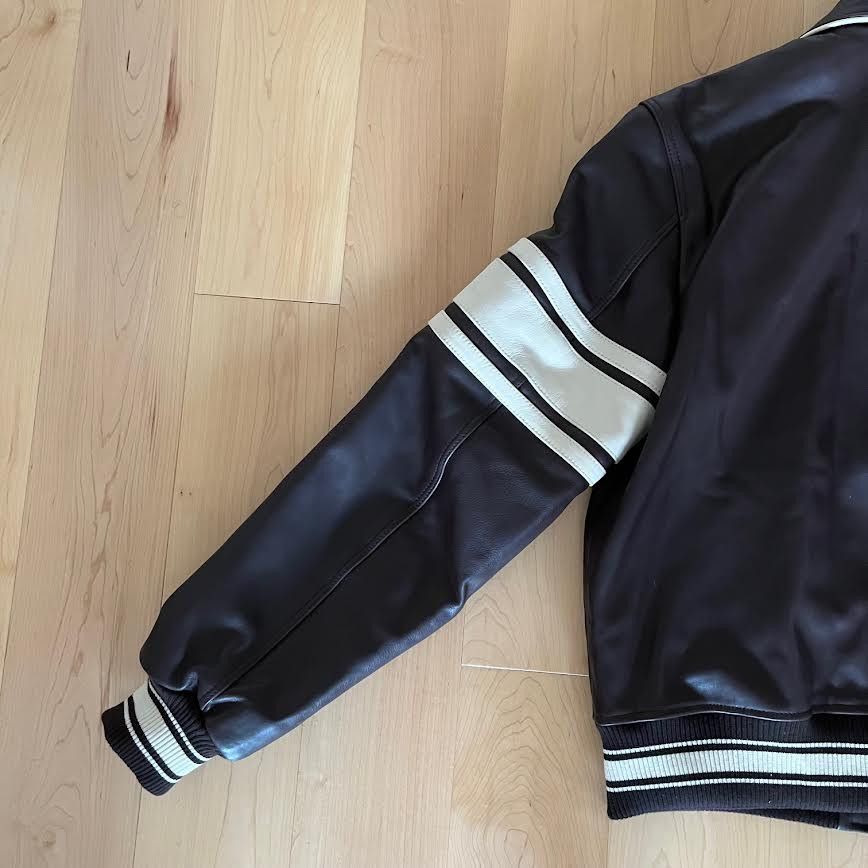 Stussy Wales Bonner Leather Varsity Jacket & Collab Dustbag