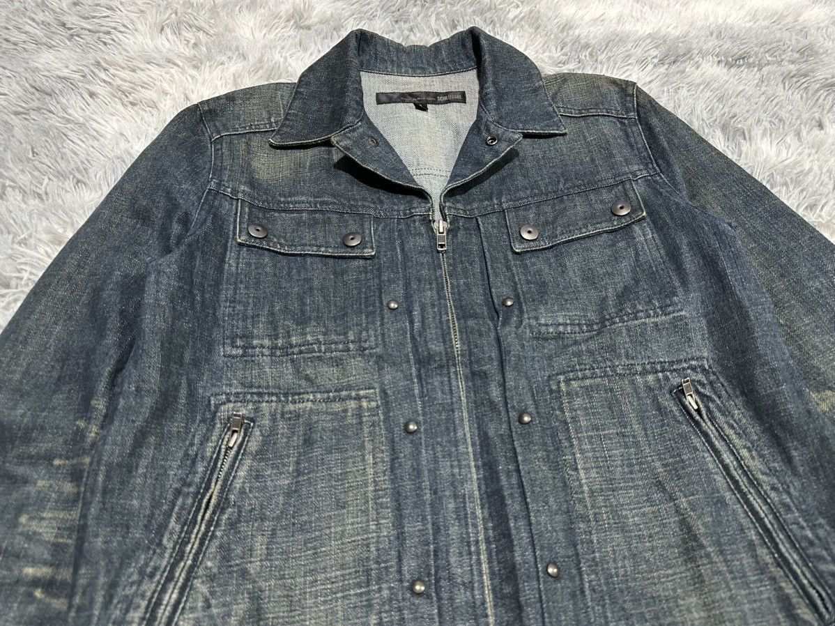 Schlussel 🔥Y2K Archived Schlussel Rhinestone Studded Denim Jacket Zip Size US M / EU 48-50 / 2 - 4 Thumbnail