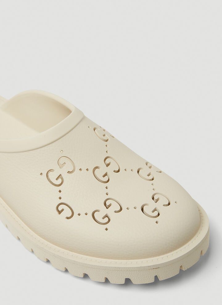 Gucci o1s1wg110525 Men's Slip-on Sandals in Off White Size US 14 / EU 47 - 6 Thumbnail