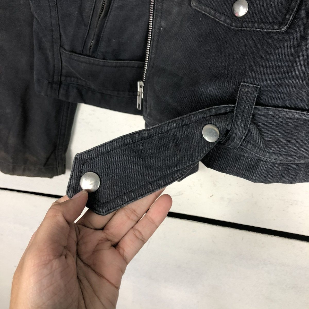 agnes b. 🔥CROPPED BIKER JACKET AGNES B. DOUBLE COLLAR Size US S / EU 44-46 / 1 - 20 Thumbnail