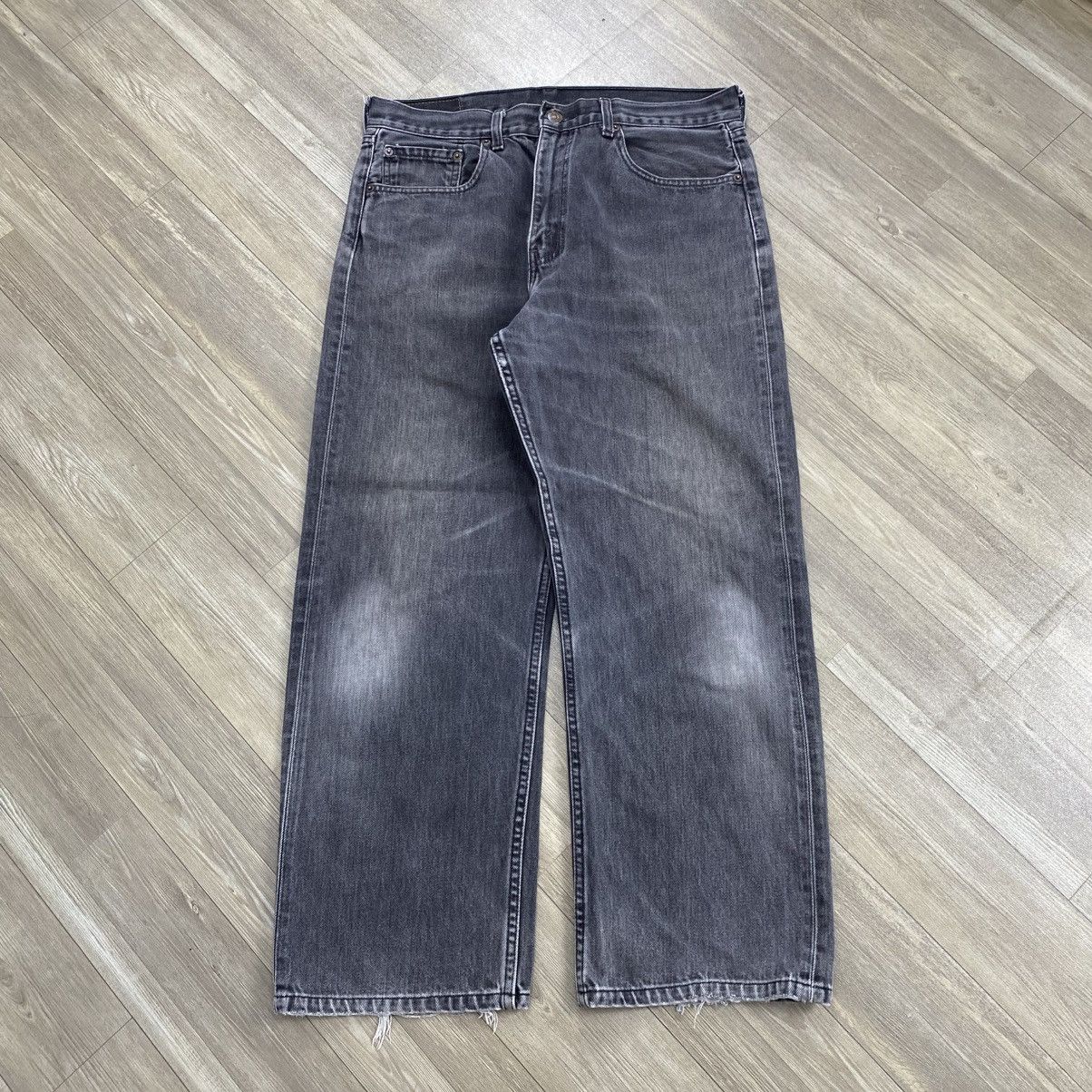 Levi's Vintage Clothing 1990s Vintage Levis 512 36x34 Black Faded Baggy Jeans Size US 35 - 1 Thumbnail
