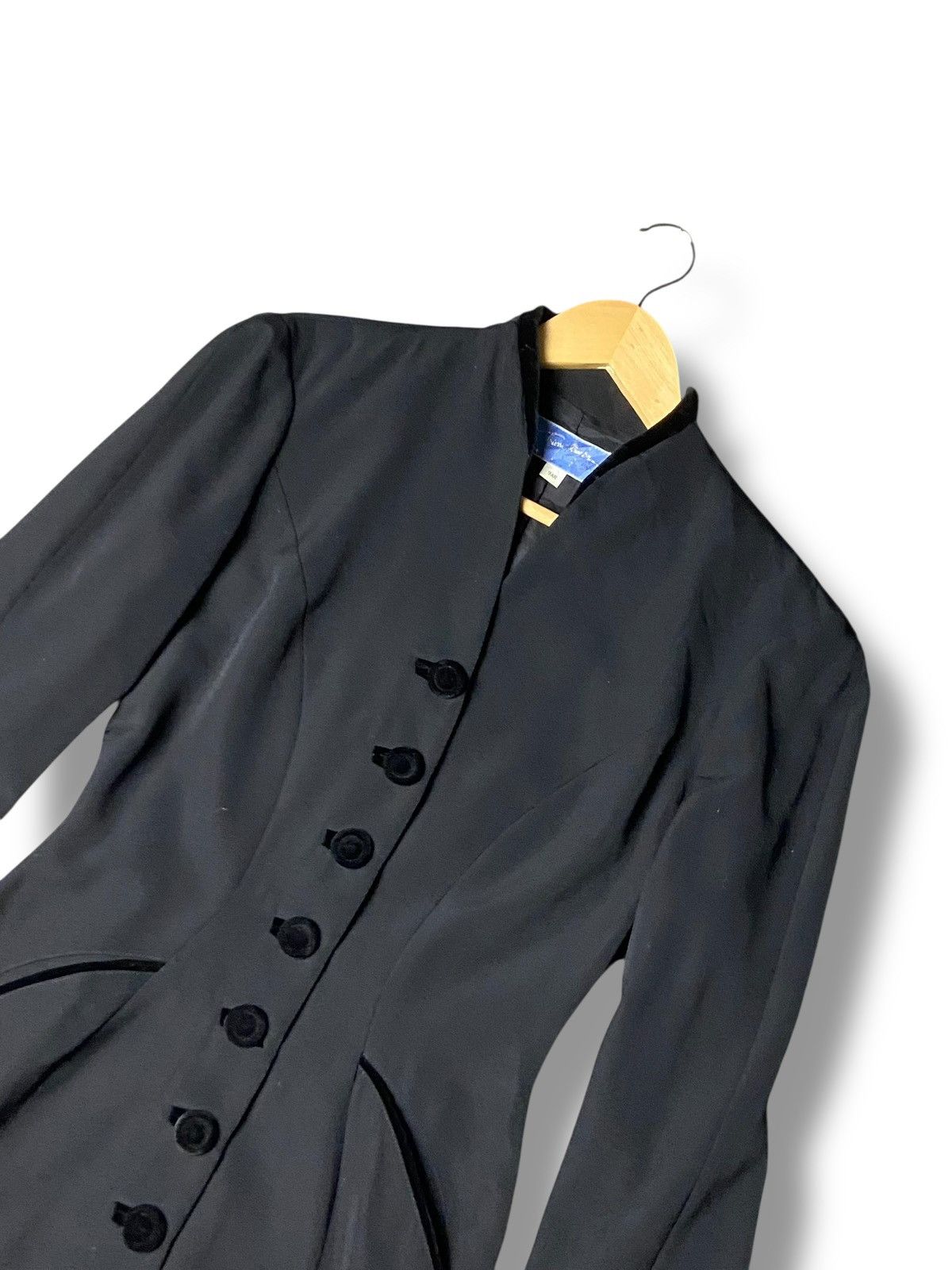 Thierry Mugler Vintage Thierry Mugler Buttoned Dress Coat (156) Size XS / US 0-2 / IT 36-38 - 4 Thumbnail