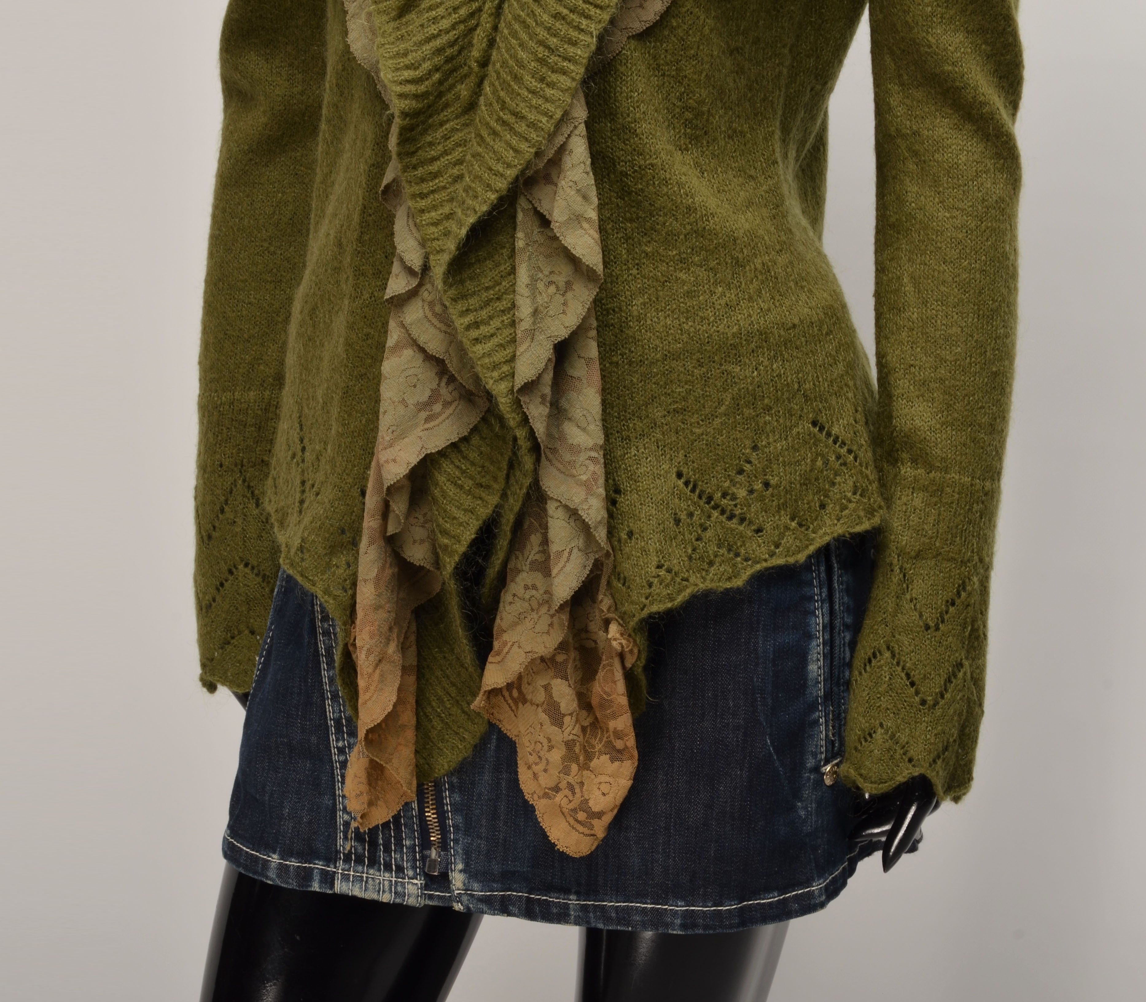 Other Vintage Peruggi Y2K Fairy Kid Mohair Blend Cardigan Size L / US 10 / IT 46 - 3 Thumbnail