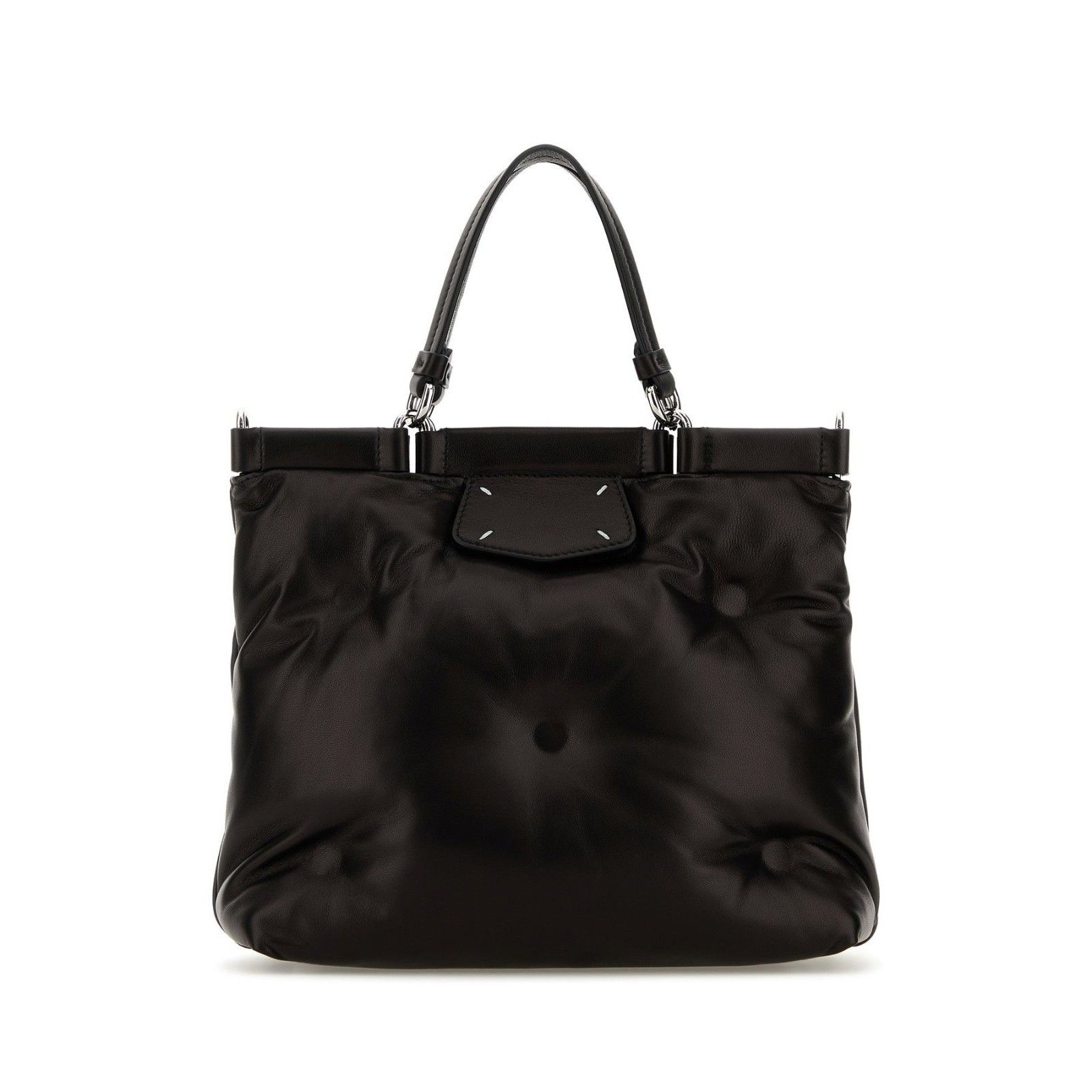 MM6 MAISON MARGIELA Black Leather Handbag New & Authentic