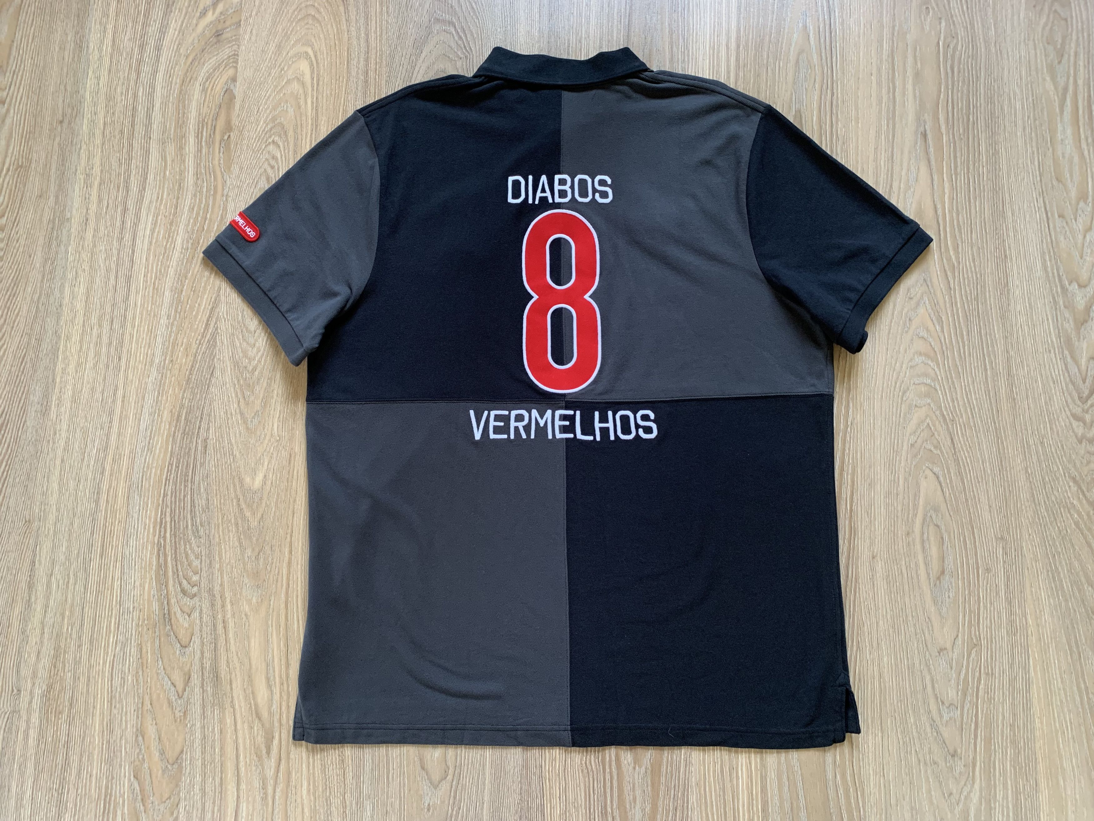 Nike × Vintage Nike Benfica The Diabos Vermelhos Cotton Polo T Shirt Size US XXL / EU 58 / 5 - 3 Thumbnail