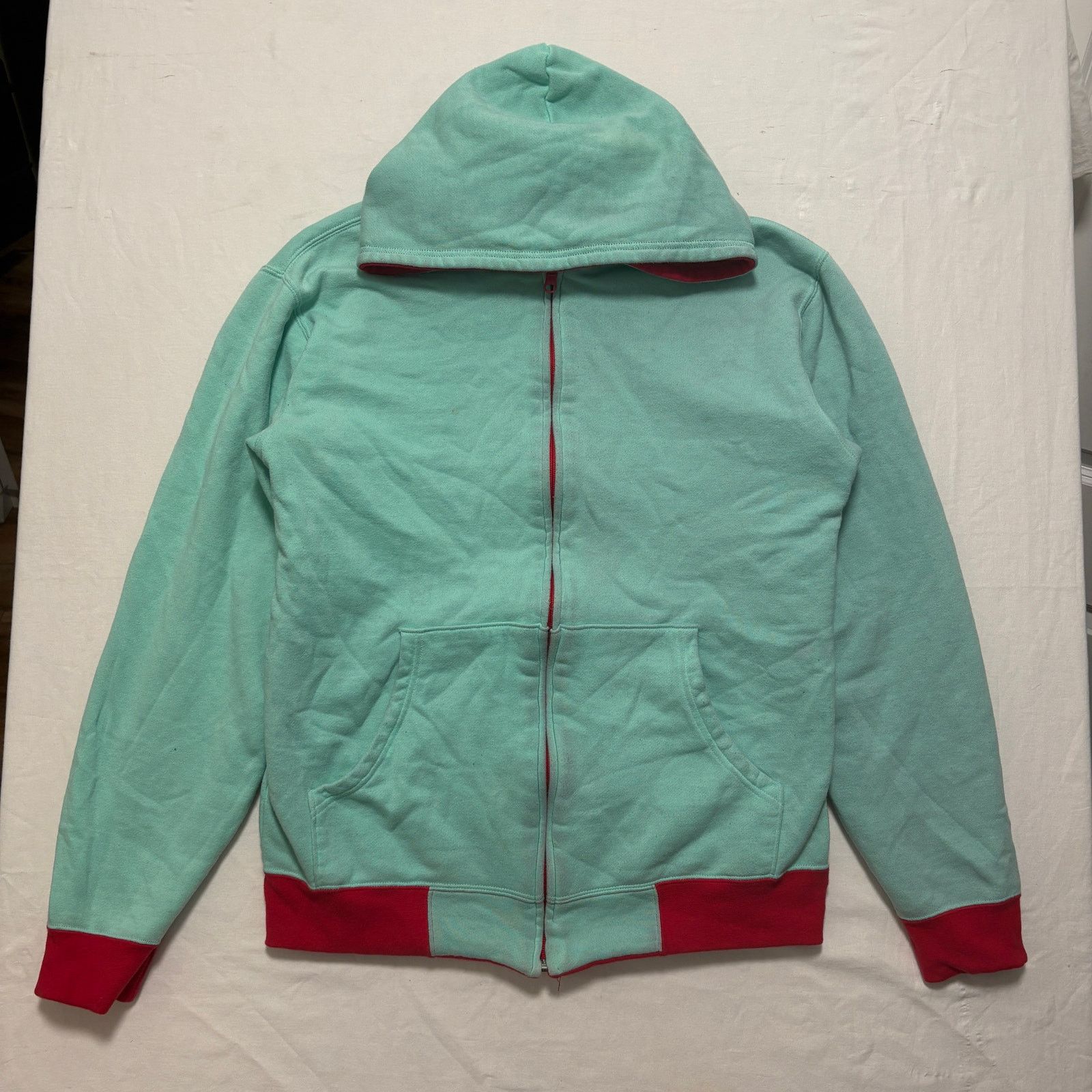 PHENOMENON Phenomenon Reversible Full Zip Hoodie Red Green Men's L Size US L / EU 52-54 / 3 - 3 Thumbnail