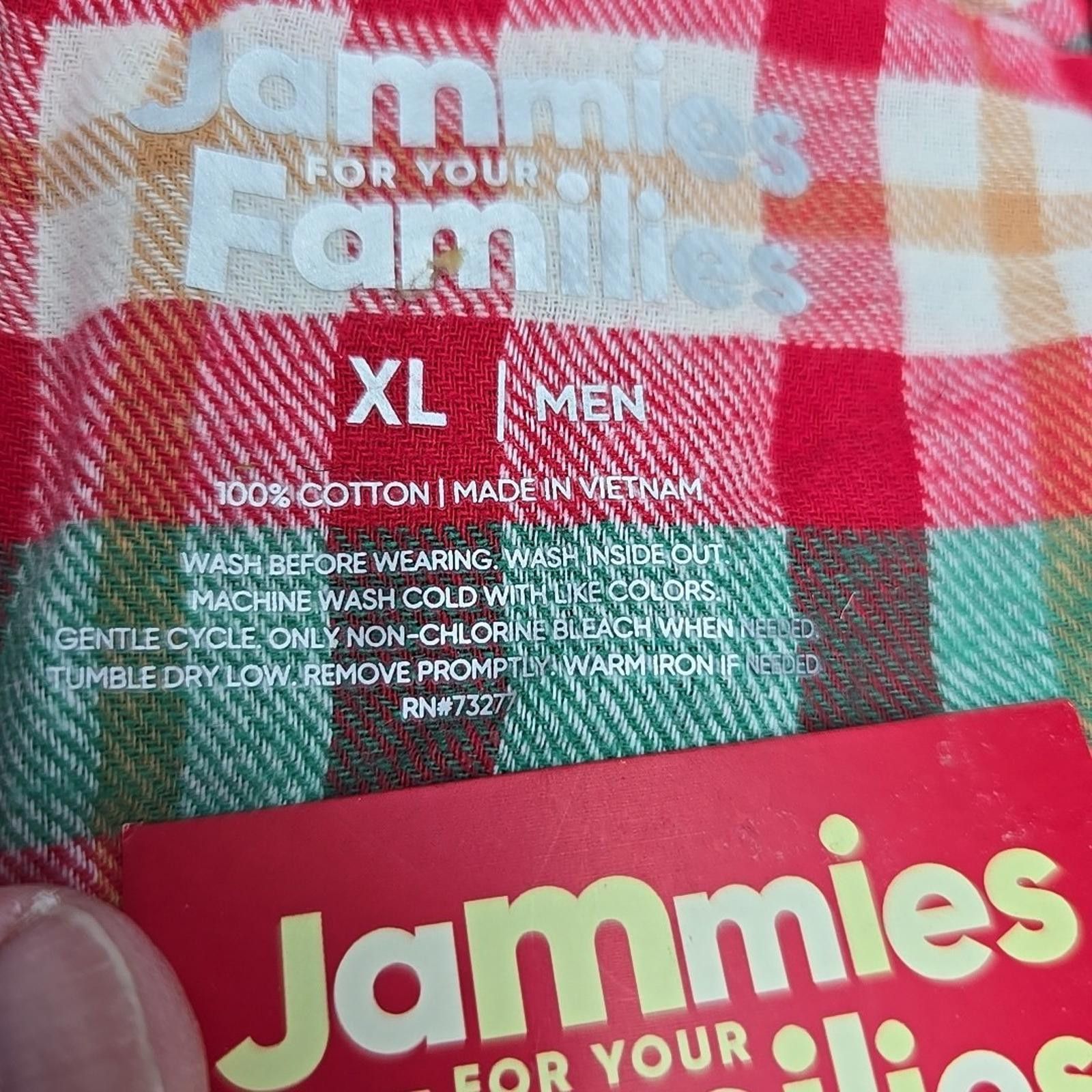 Other Mens Jammies Families Red Plaid Flannel Pajama Set Size XL Size ONE SIZE - 4 Thumbnail
