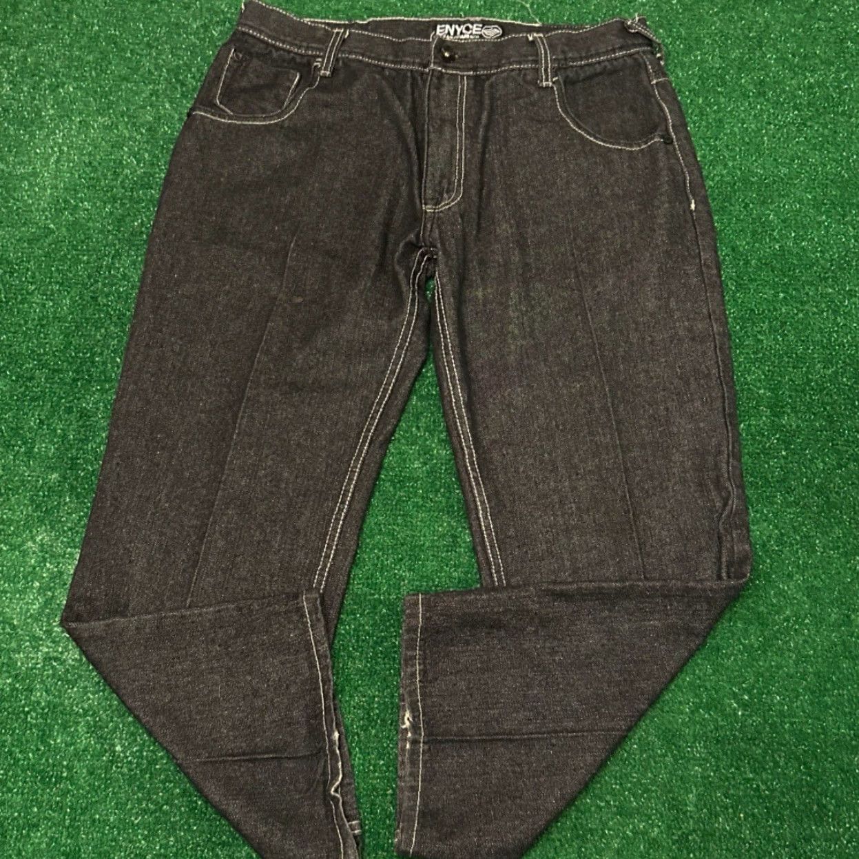 Enyce VINTAGE Enyce Baggy Skater Grunge Jeans Mens Size 36 Dark Wash Black 36x30 Regular Jeans Mens Grunge Y2K Baggy Wide-Leg Size US 36 / EU 52 - 3 Thumbnail