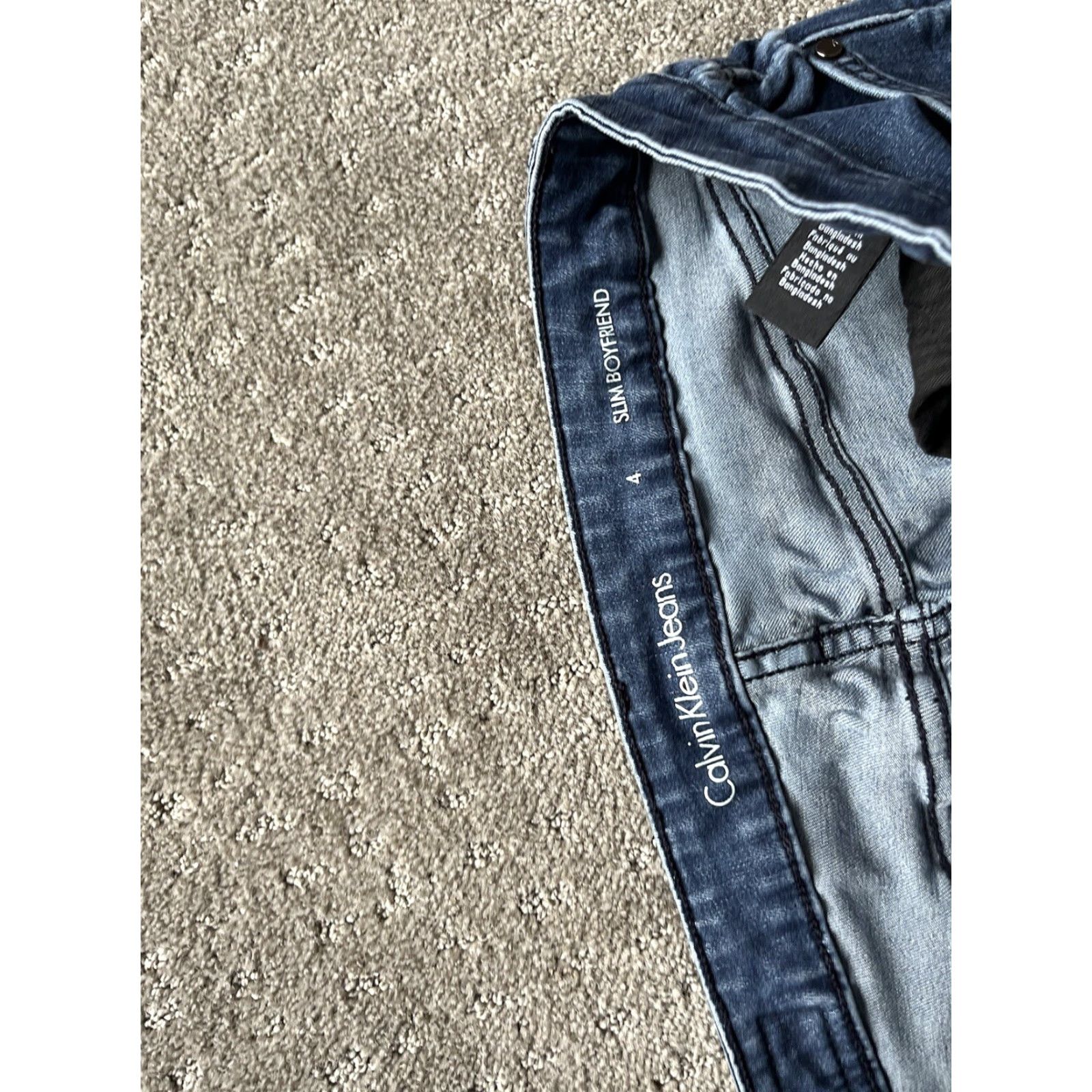 Calvin Klein Calvin Klein Slim Women's Jeans Size 4 Medium Wash Blue Straight Fit Size 27" / US 4 / IT 40 - 5 Thumbnail