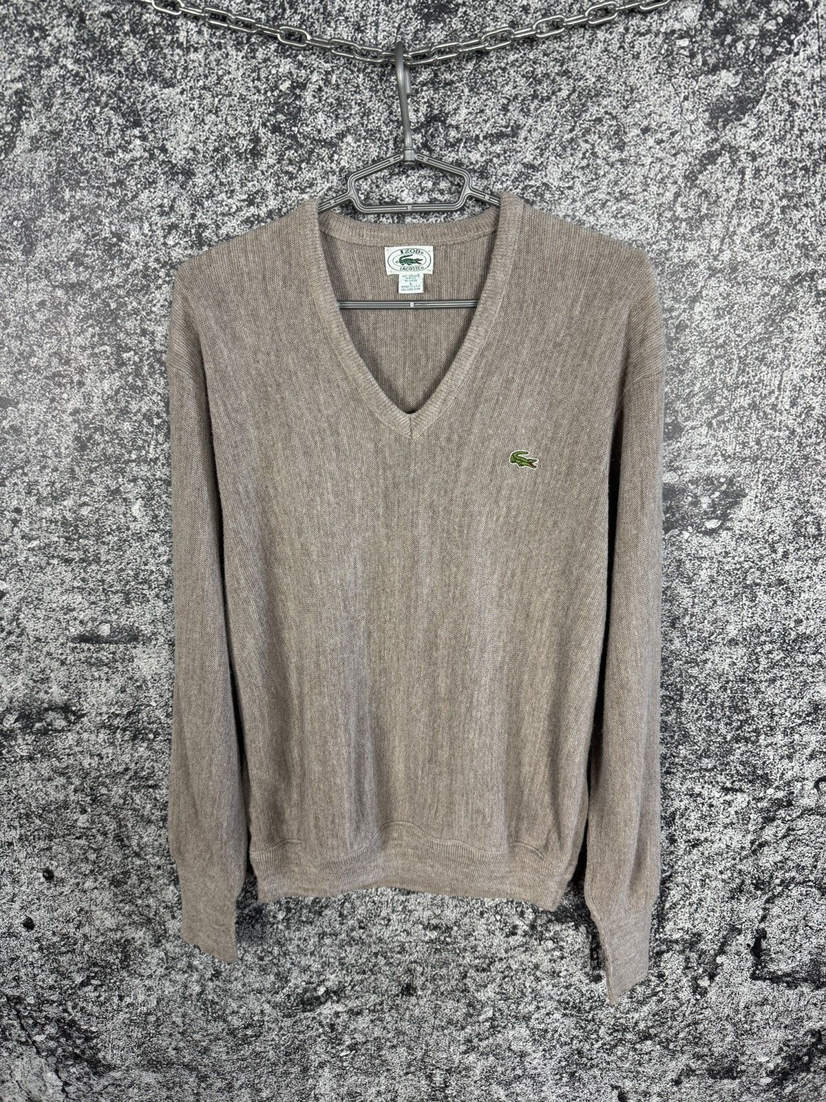 Lacoste Izod Lacoste Vintage Acrylic Sweater V-Neck Pullover Size L Size US L / EU 52-54 / 3 - 1 Thumbnail