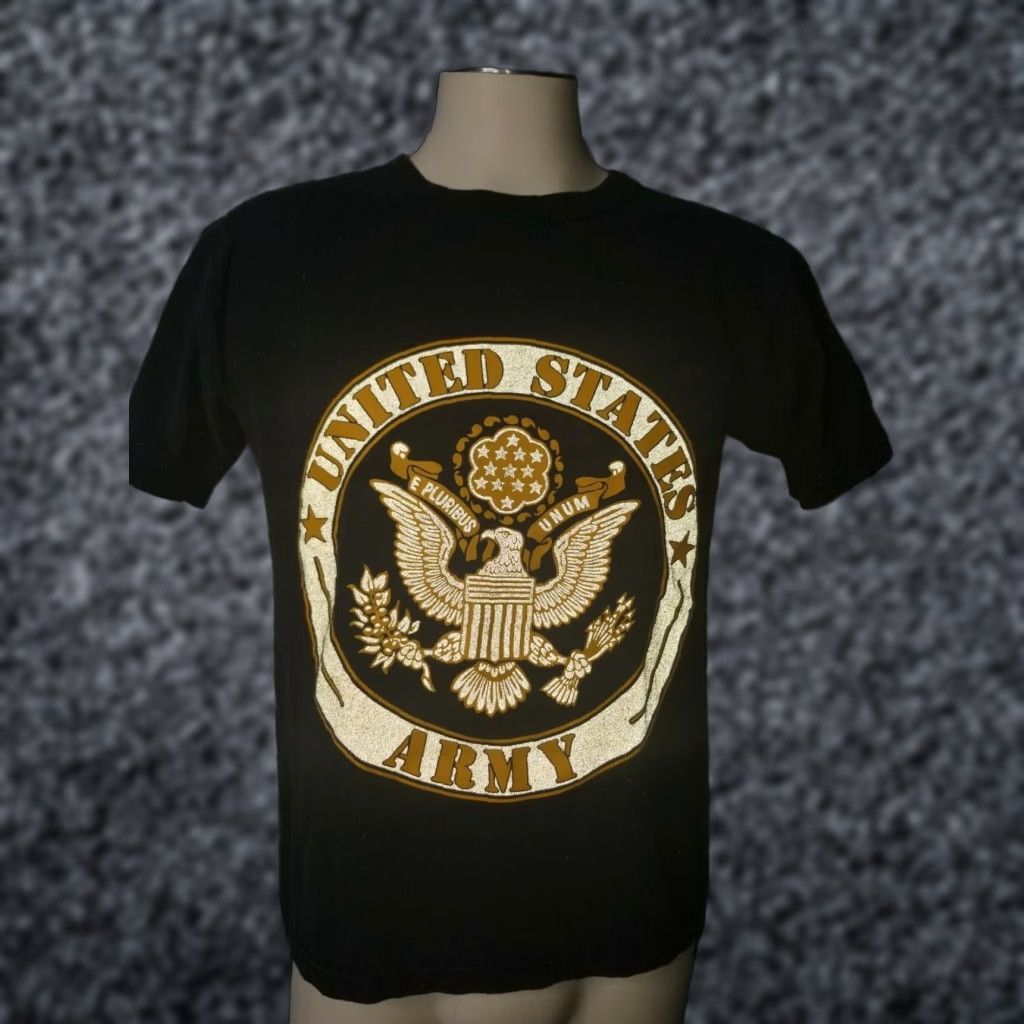 Soffe Vintage United States Army Reflective T Shirt Men M Military Double-Sided Campaign Graphic Tee Black Size US M / EU 48-50 / 2 - 1 Thumbnail