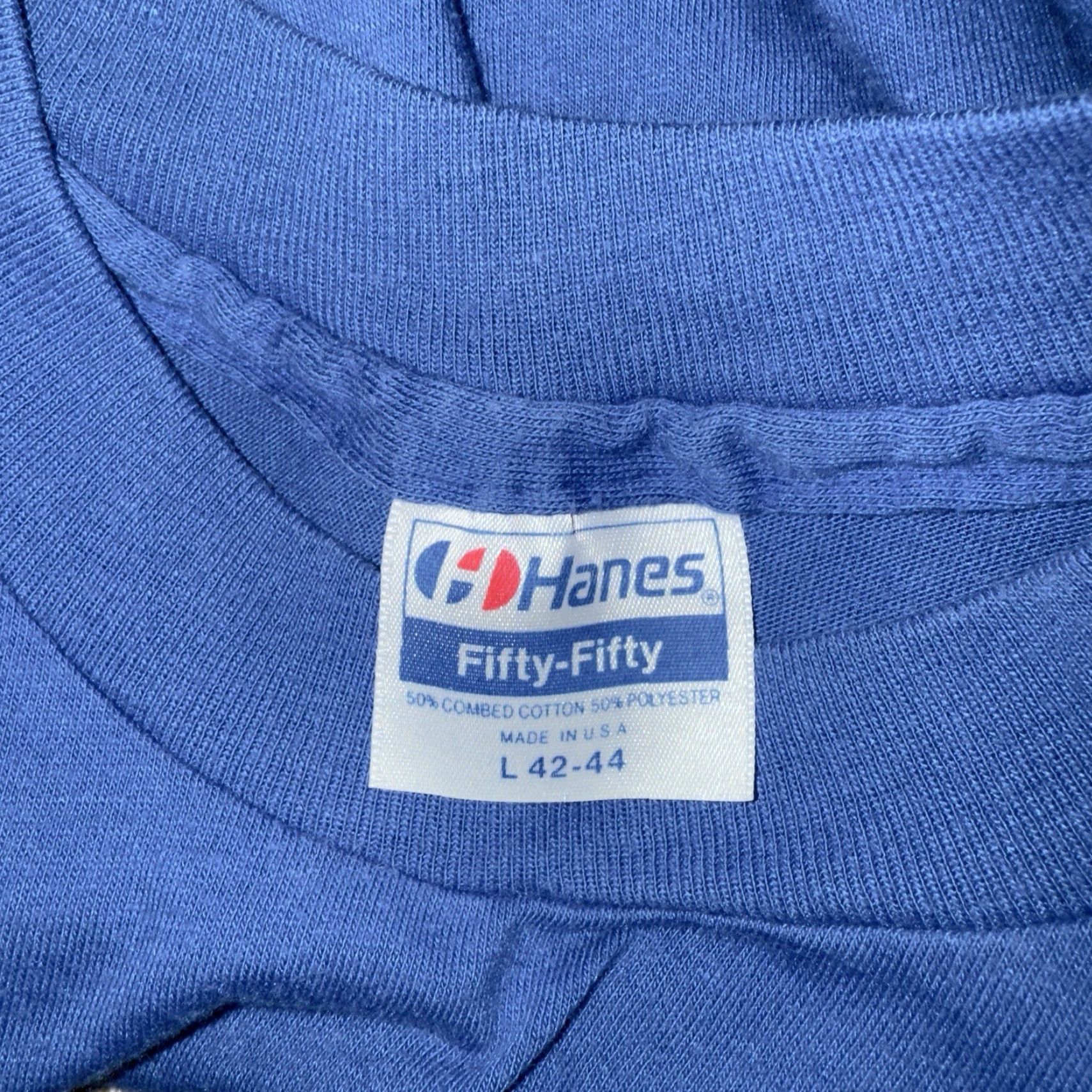 Hanes VINTAGE Hanes Automobile Club Blue Graphic Tee Mens Size L USA Stitch Single Stitch T-Shirt Men Blue USA Graphic Size US L / EU 52-54 / 3 - 4 Thumbnail