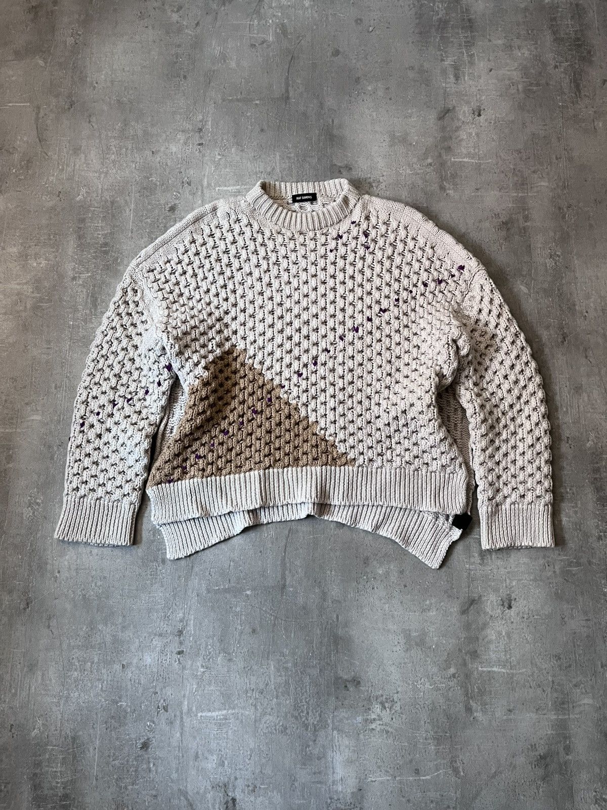 Raf Simons A/W 2018 wool beige sweater Playboi Carti