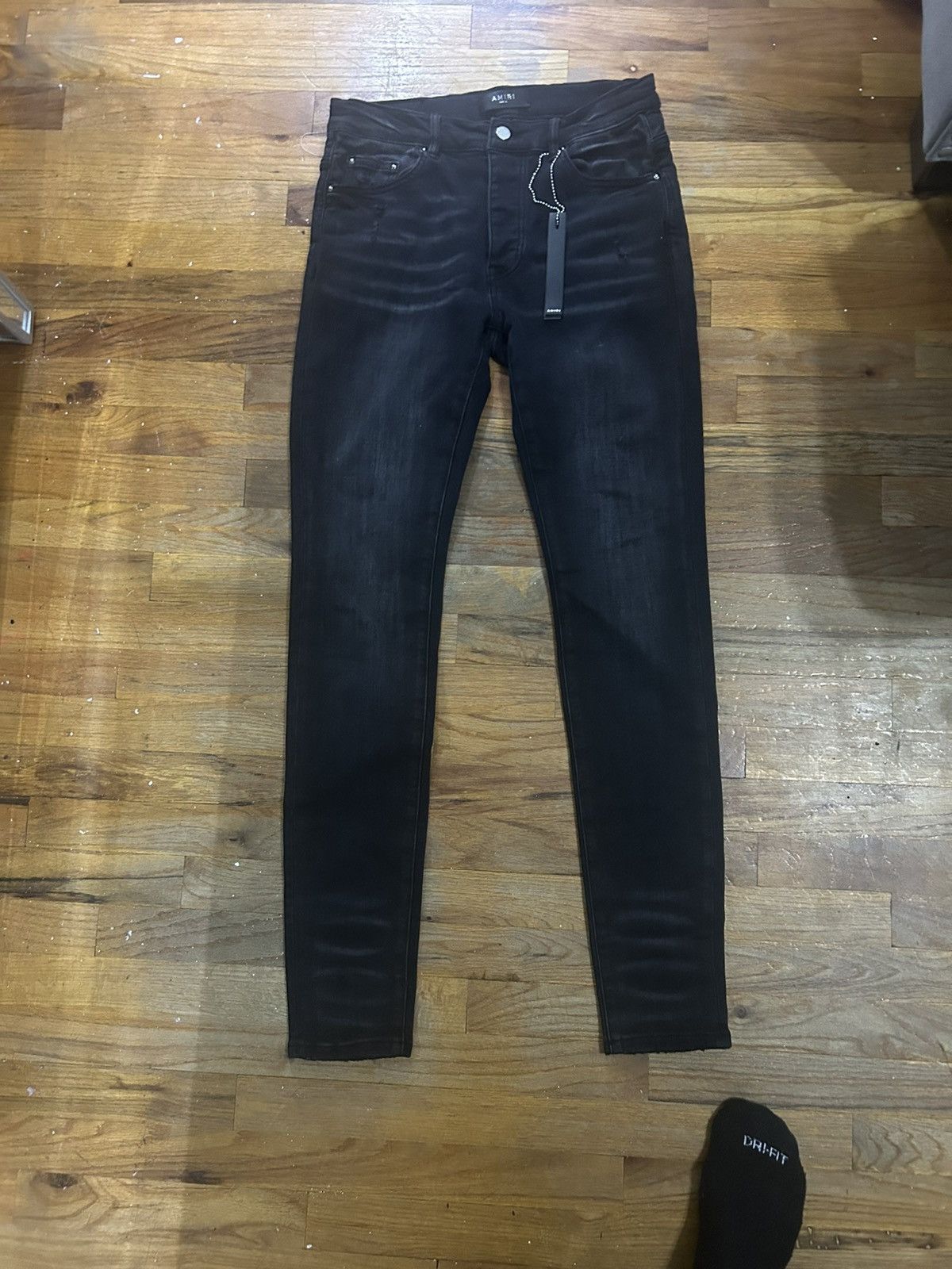 image of Amiri Black Stack Jeans, Men's (Size 31)