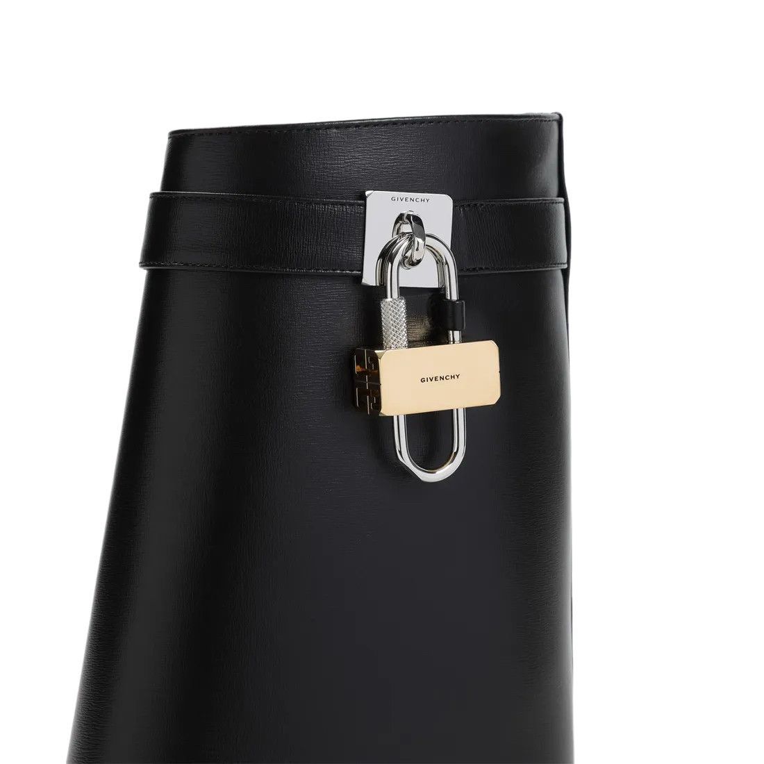Givenchy GIVENCHY Shark Lock $2050 Black Leather 90mm Ankle Boots New Size US 8 / IT 38 - 3 Thumbnail