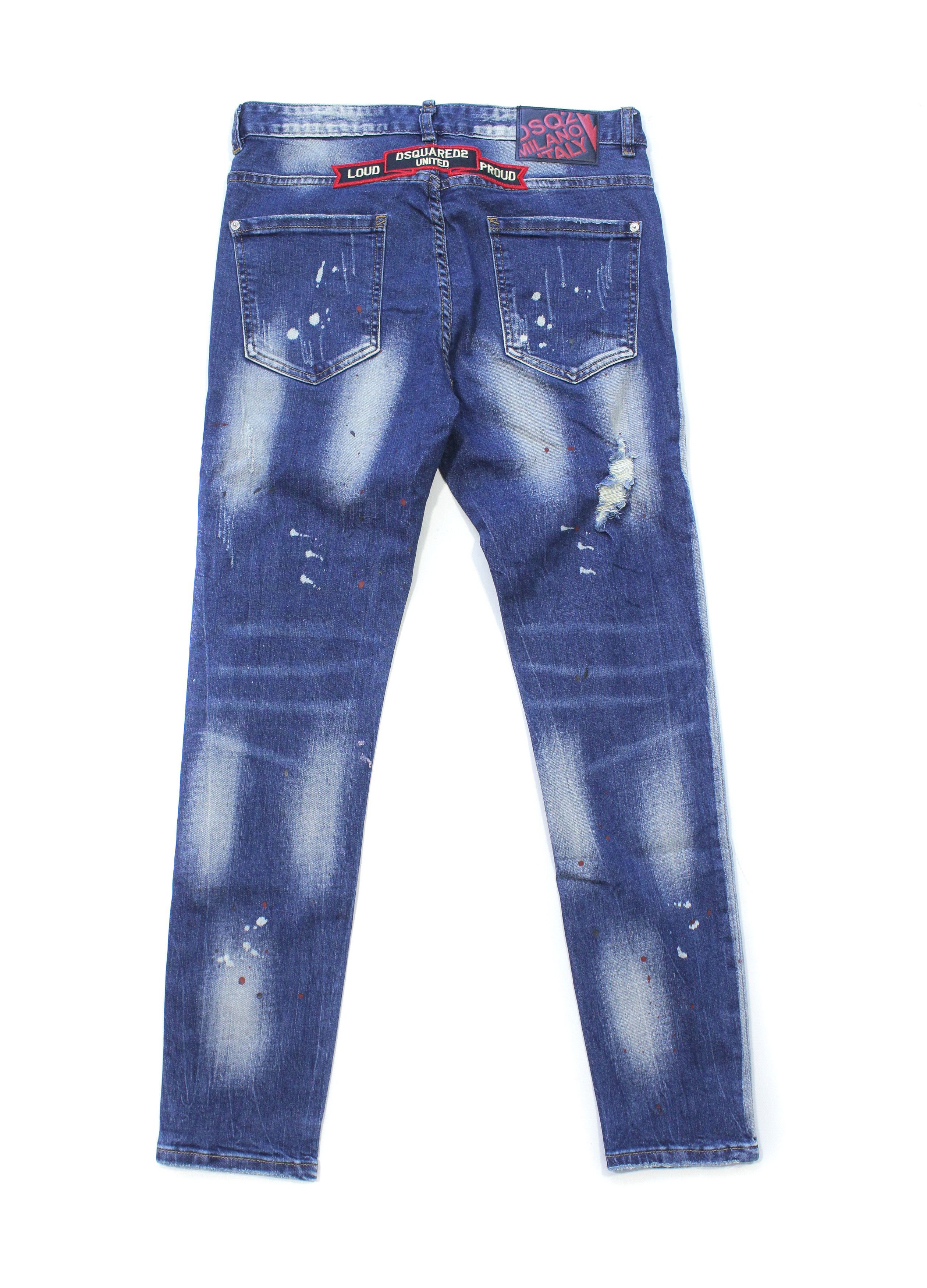 Dsquared2 2017 Classic Kenny Patched Paint Jeans Size US 32 / EU 48 - 2 Thumbnail