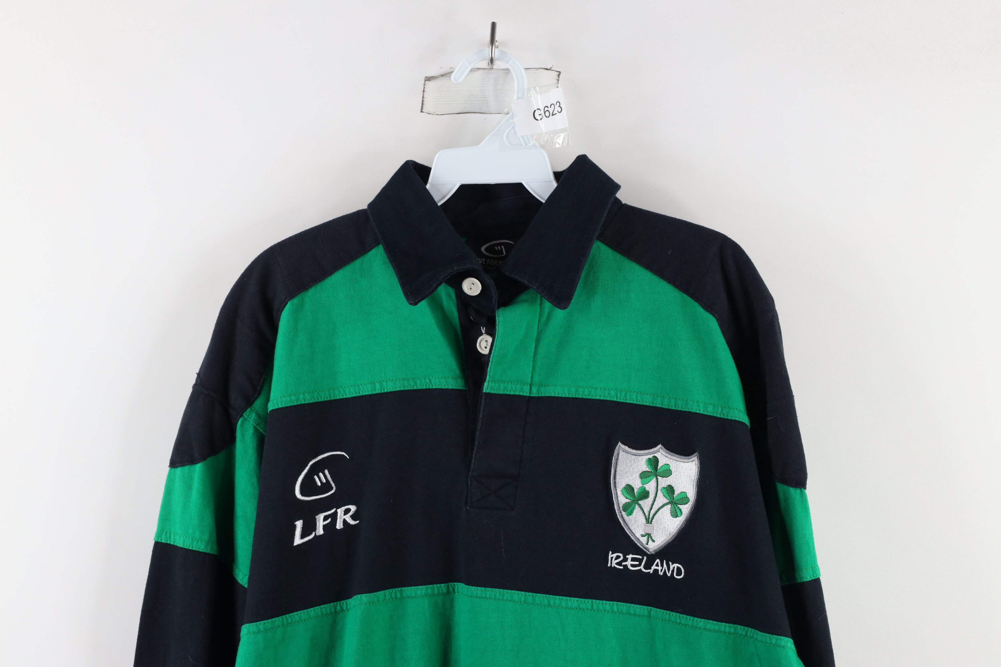 Vintage Vintage Ireland Rugby Long Sleeve Striped Rugby Jersey Polo Size US L / EU 52-54 / 3 - 2 Thumbnail