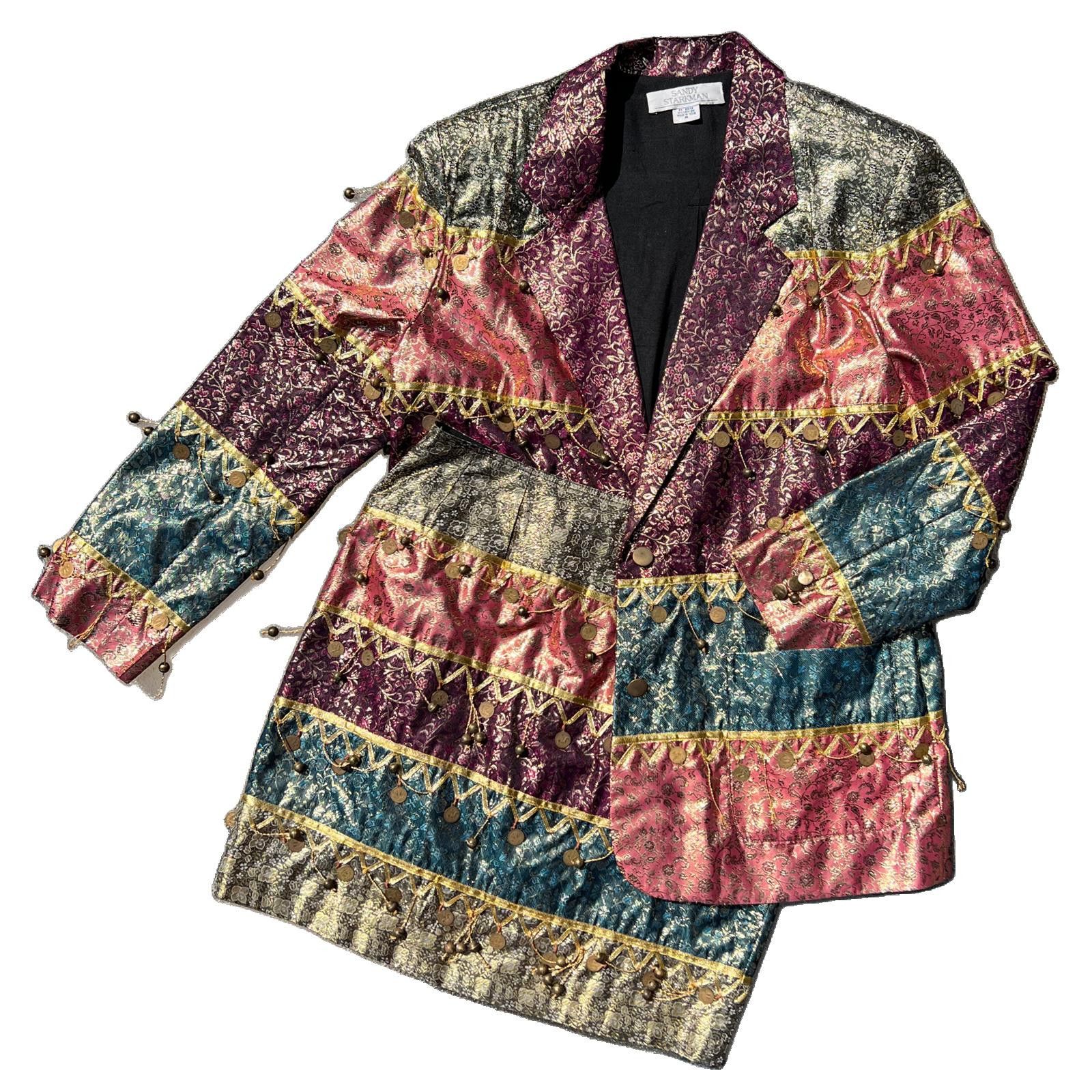 Other 1990s Sandy Starkman Metallic Brocade Coin Set (2 Piece) Size ONE SIZE - 1 Thumbnail